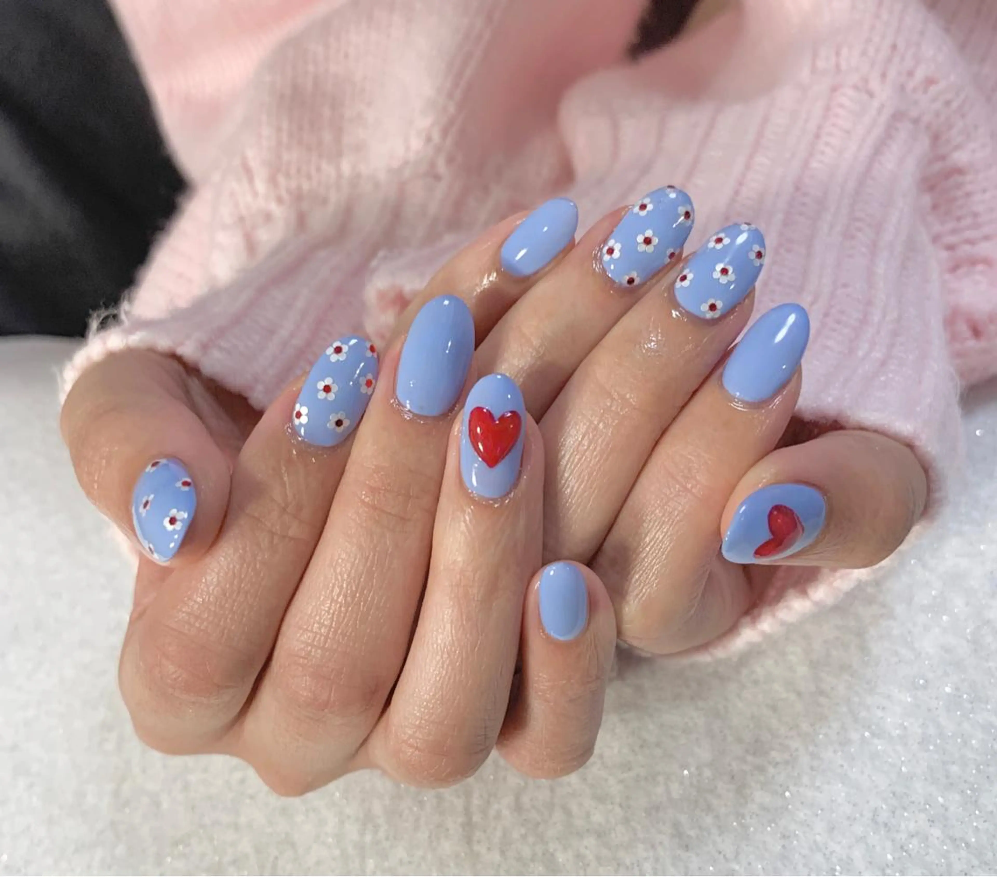 10本長さだし+ジェルネイル 持ち込みデザインの写真