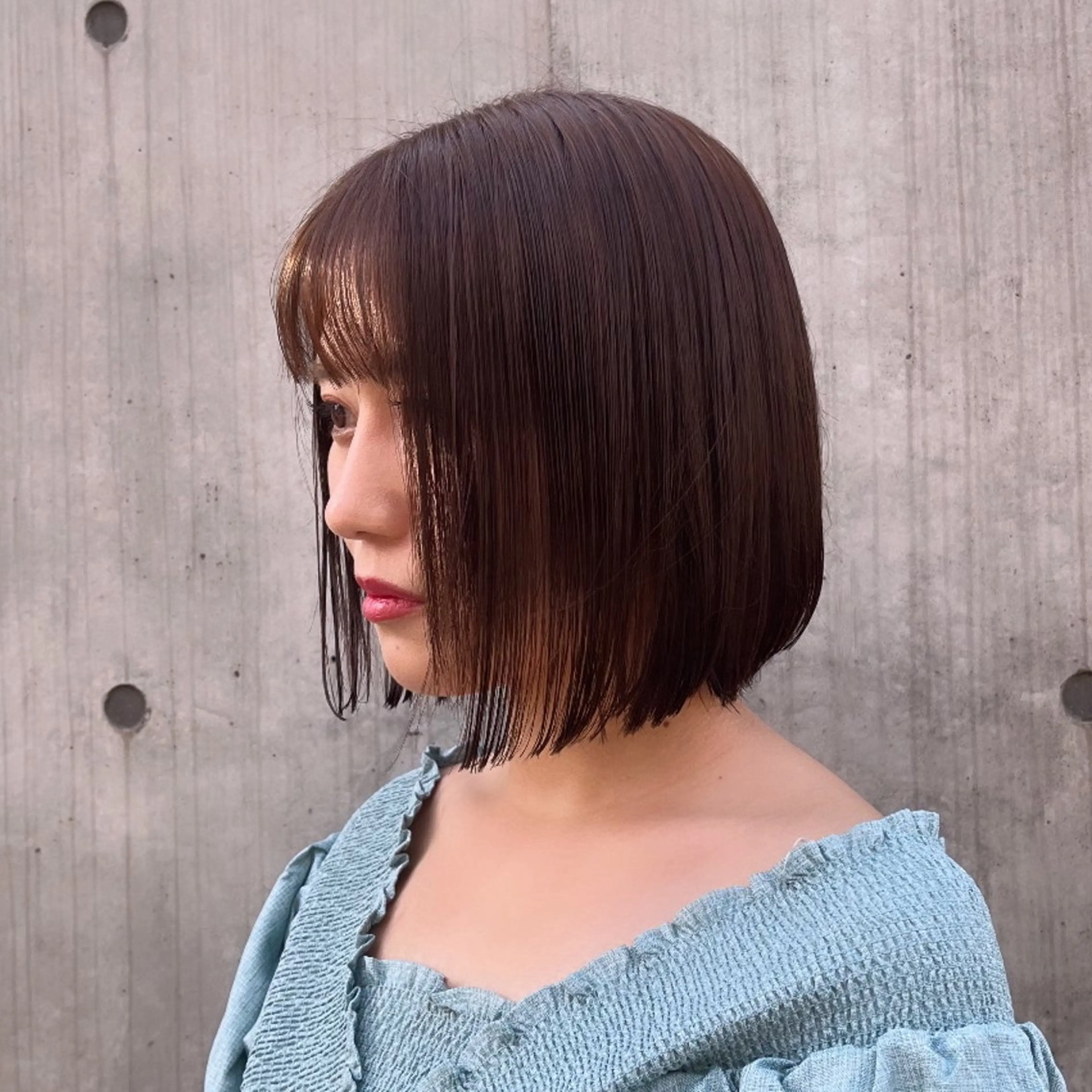 前髪縮毛矯正の写真