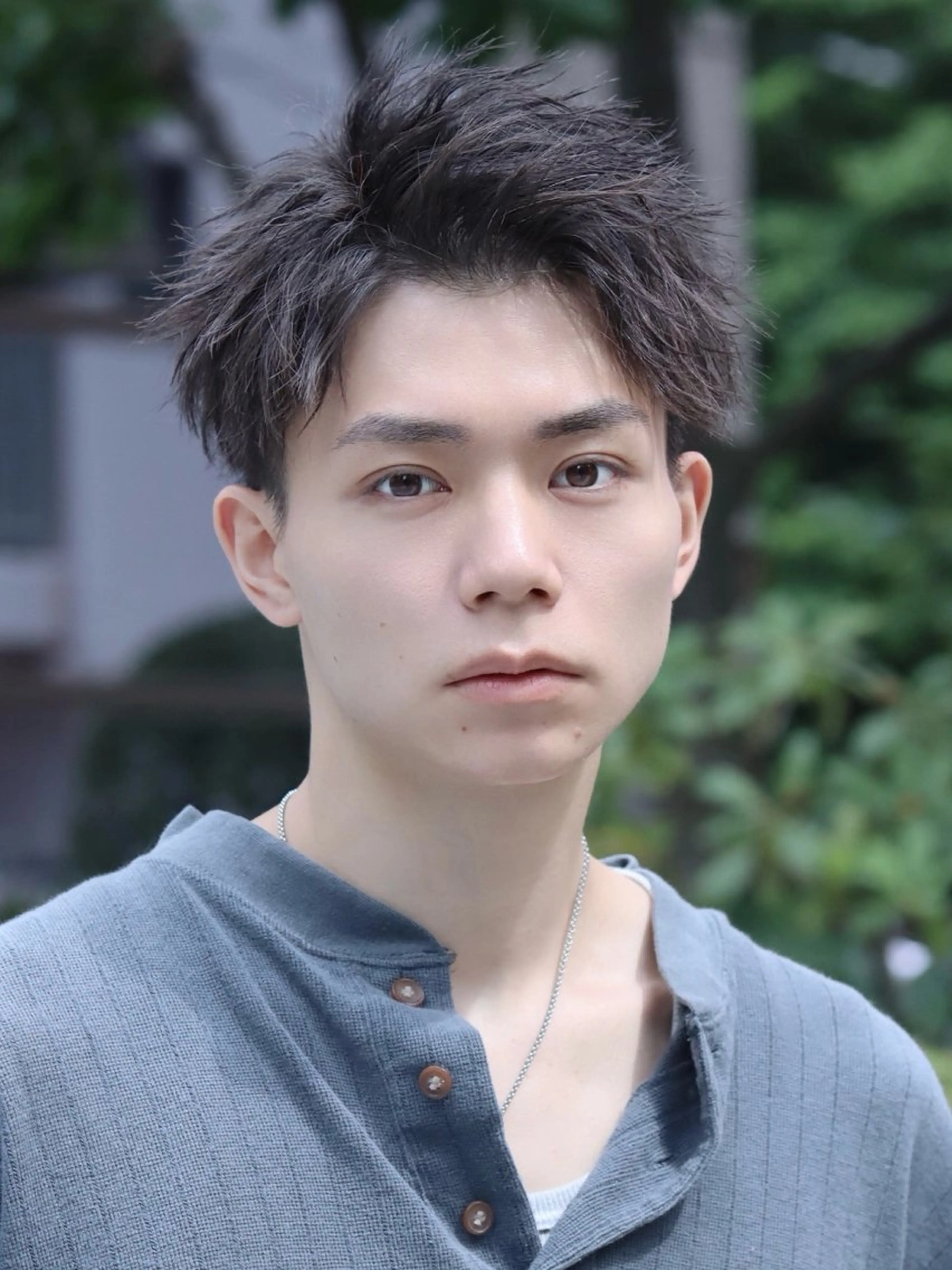 ショート パーマ メンズ メンズパーマ カット パーマ 稲村侑斗朝セット1分 メンズパーマのヘアスタイル