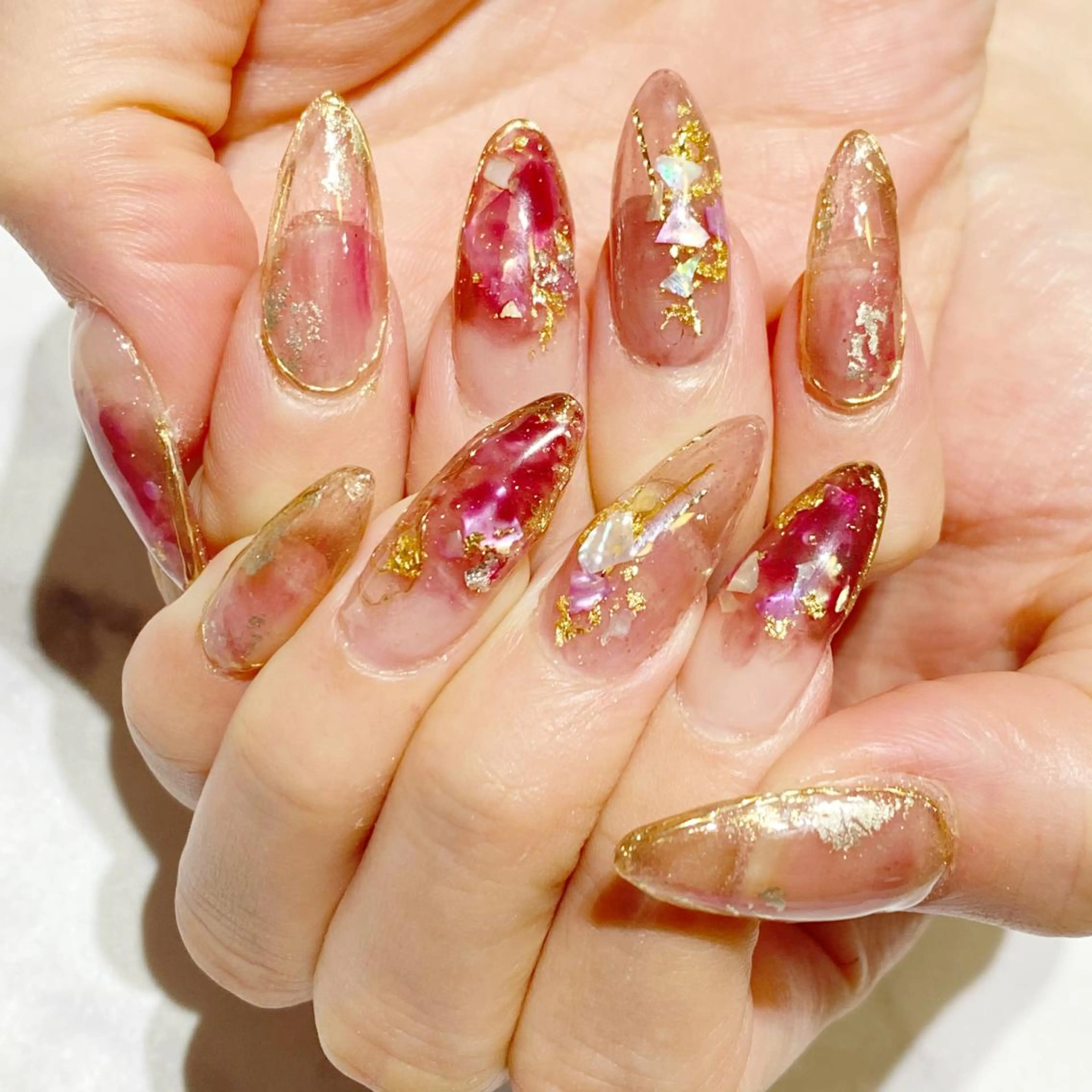 ネイル 持ち込み ニュアンスネイル スカルプネイル ショートネイル ネイルチップ ハンドネイル YUN 💅のネイルデザイン