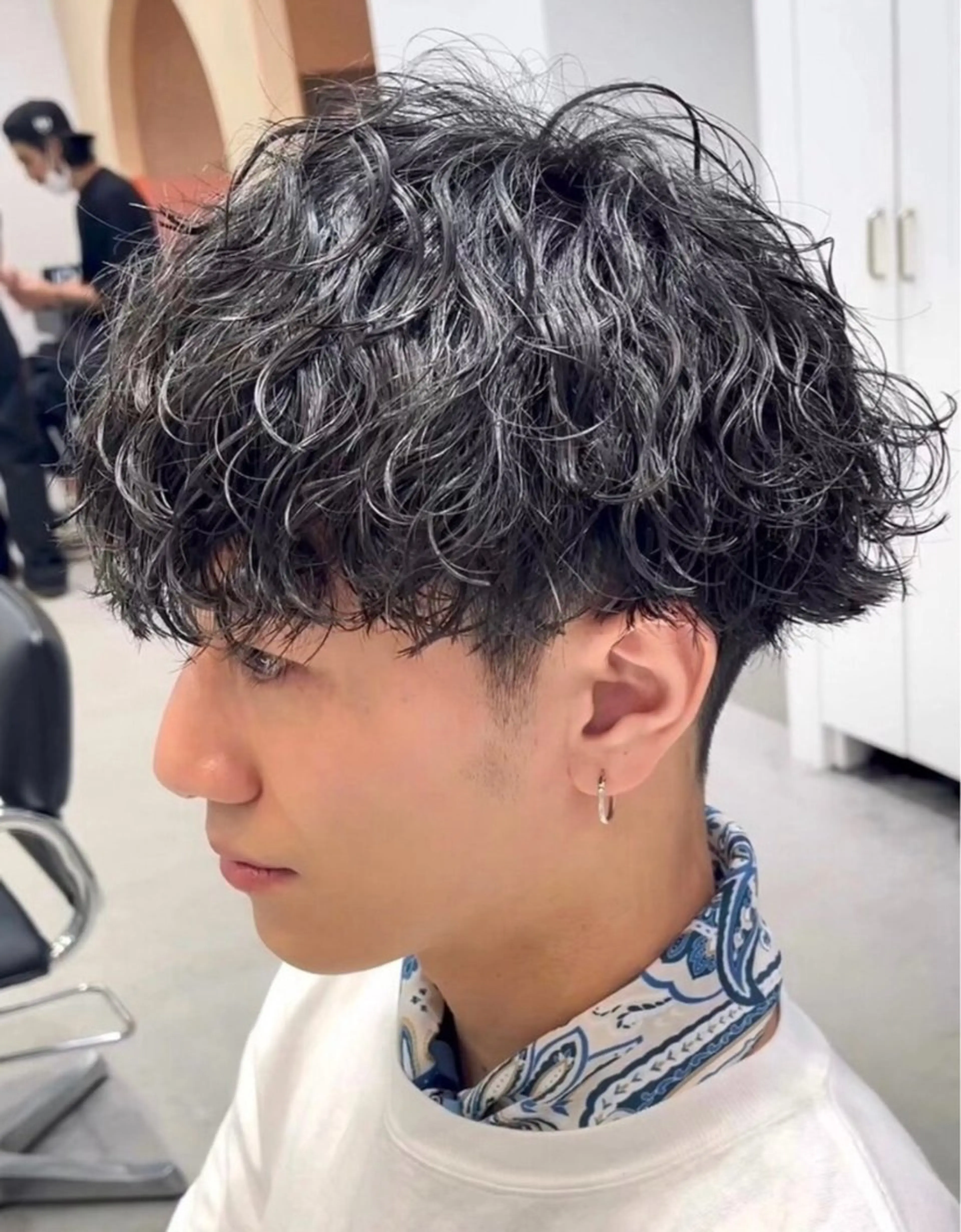メンズ カット パーマ 浦野 龍太のヘアスタイル