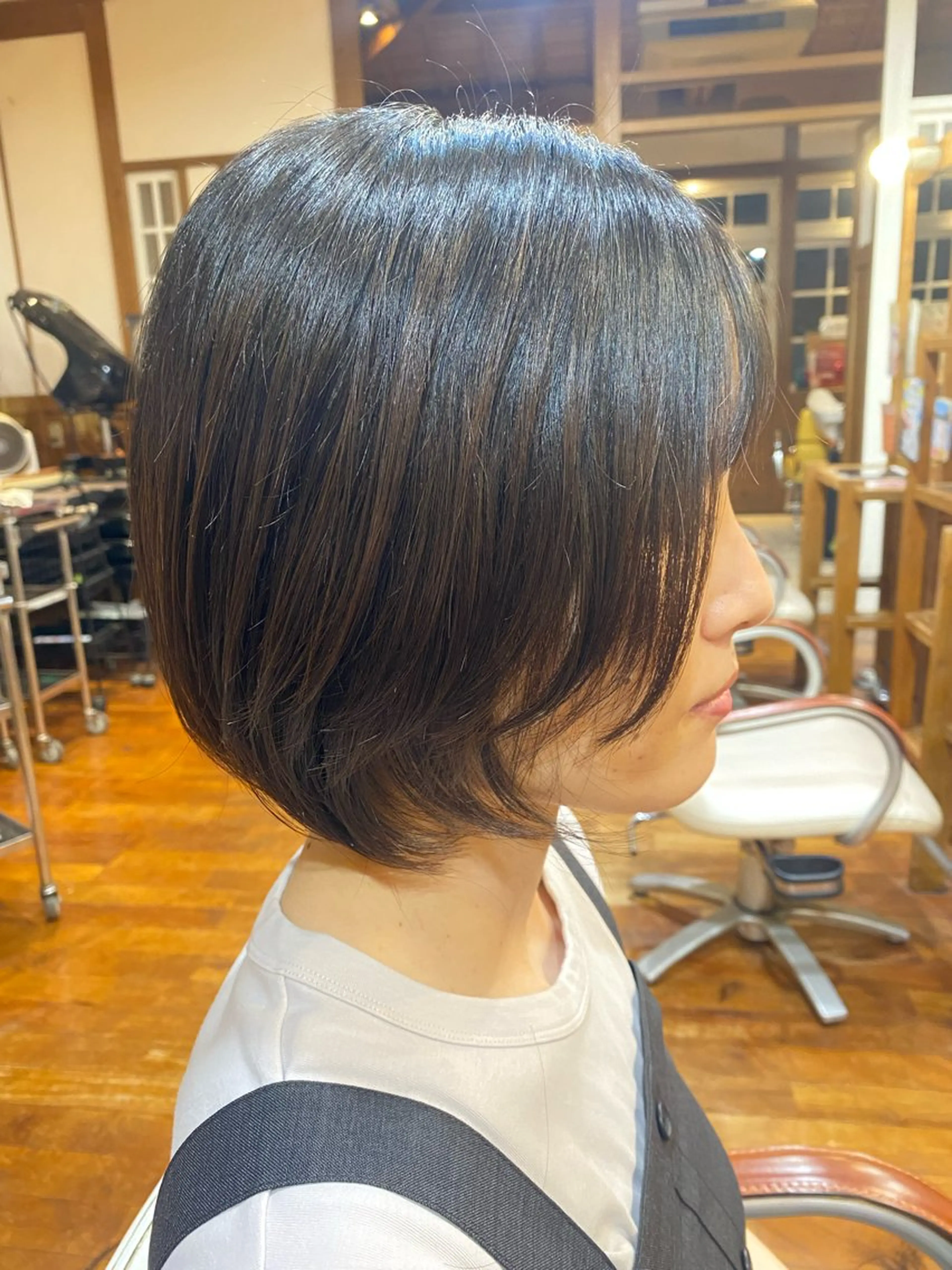 ショート ショートボブ 丸みショート ボブ ショートヘア 平塚 遥菜のヘアスタイル