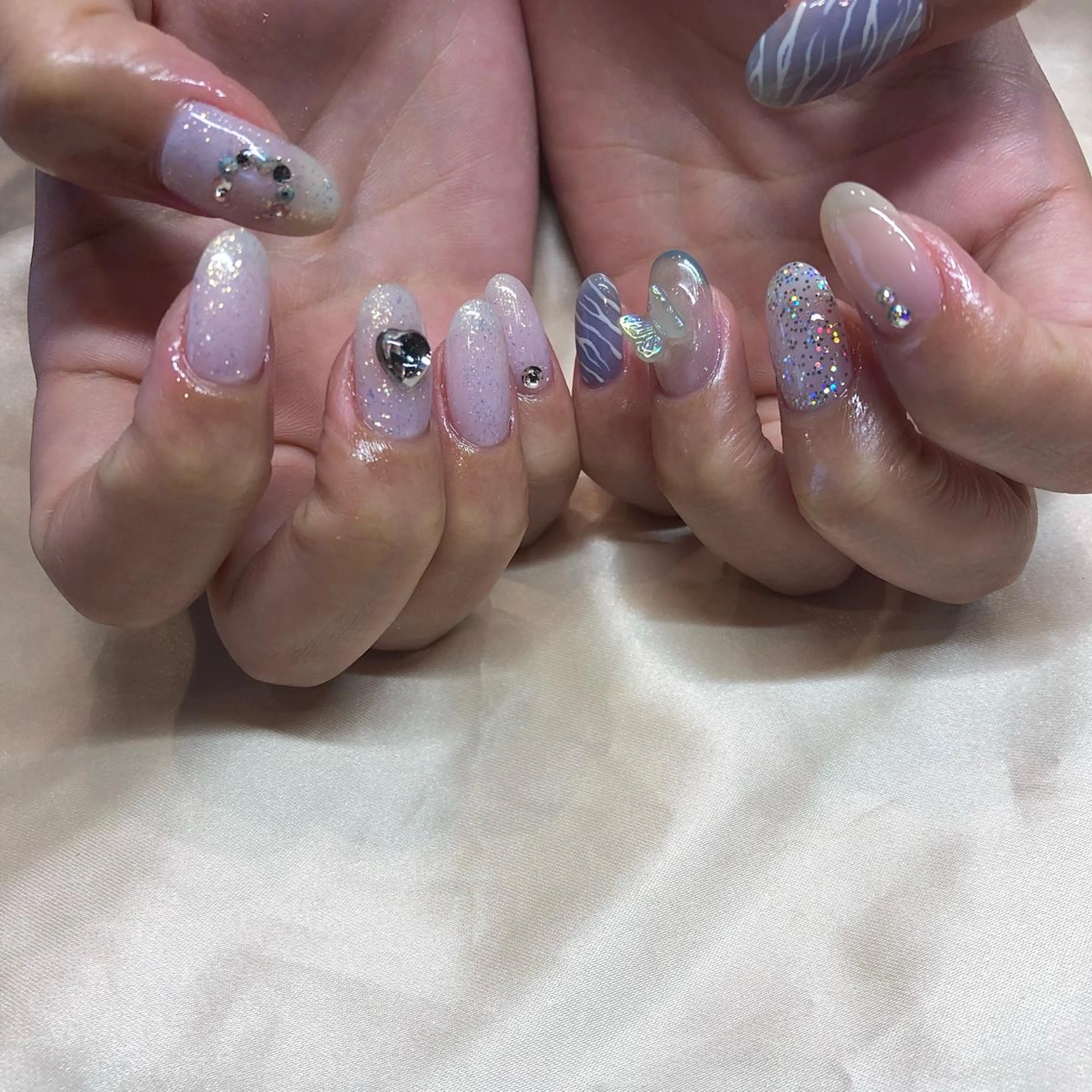 ネイル アニマル柄 パラあり！フィルイン 美フォルムのネイルデザイン