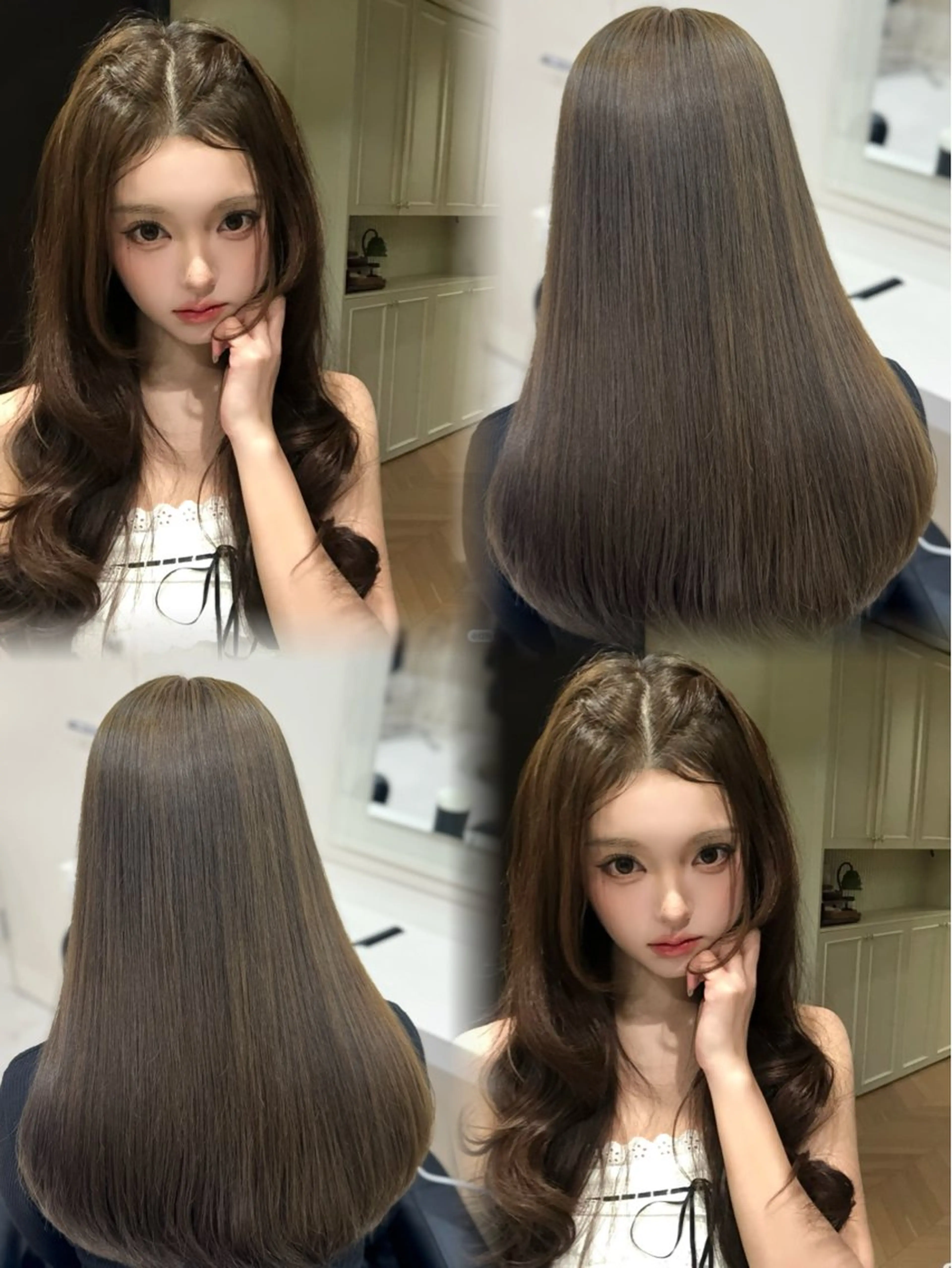 ロング カラー カット ヘアカラー 🤍韓国大人っぽ ベージュMAI🤍のヘアスタイル