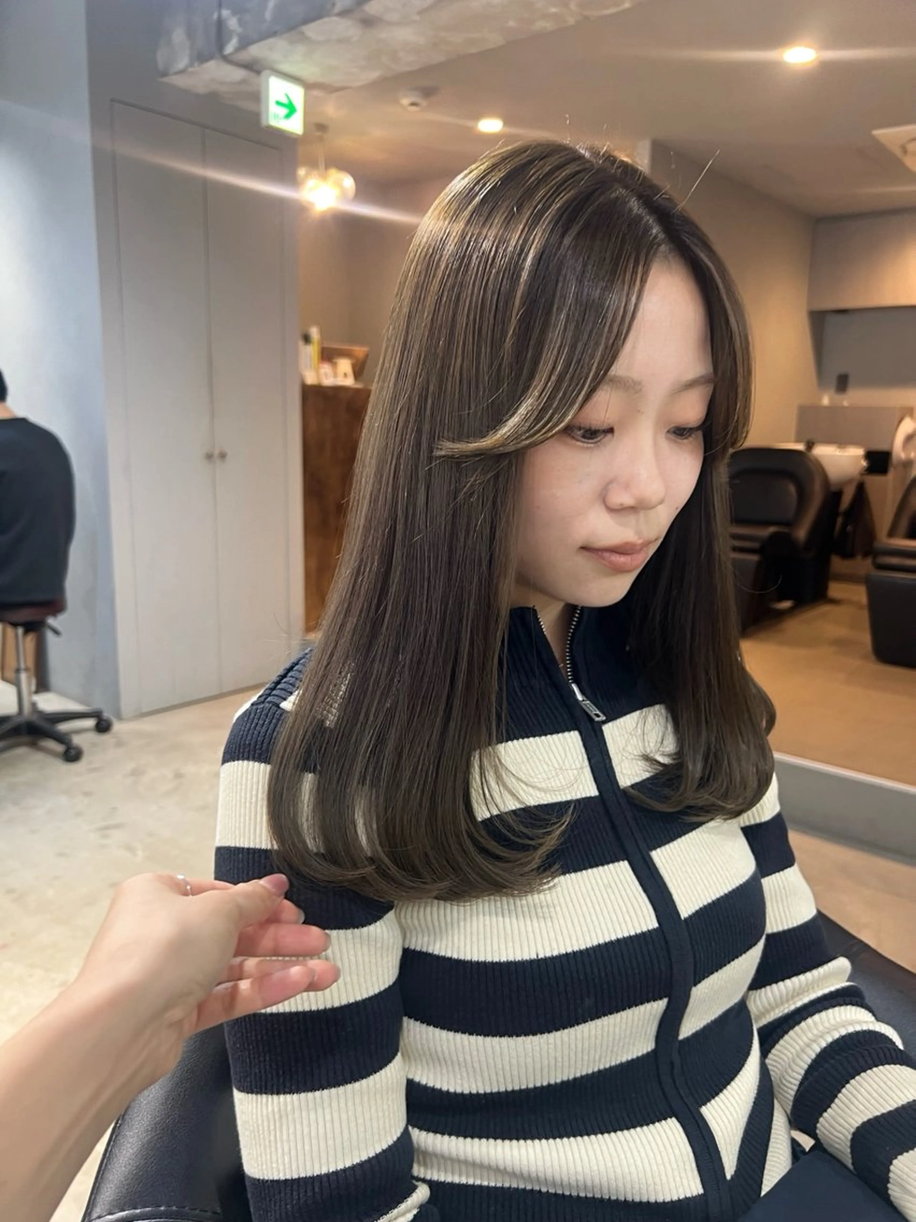 ミディアム カラー カット ヘアカラー トリートメント akane/ボブ /オリーブベージュのヘアスタイル