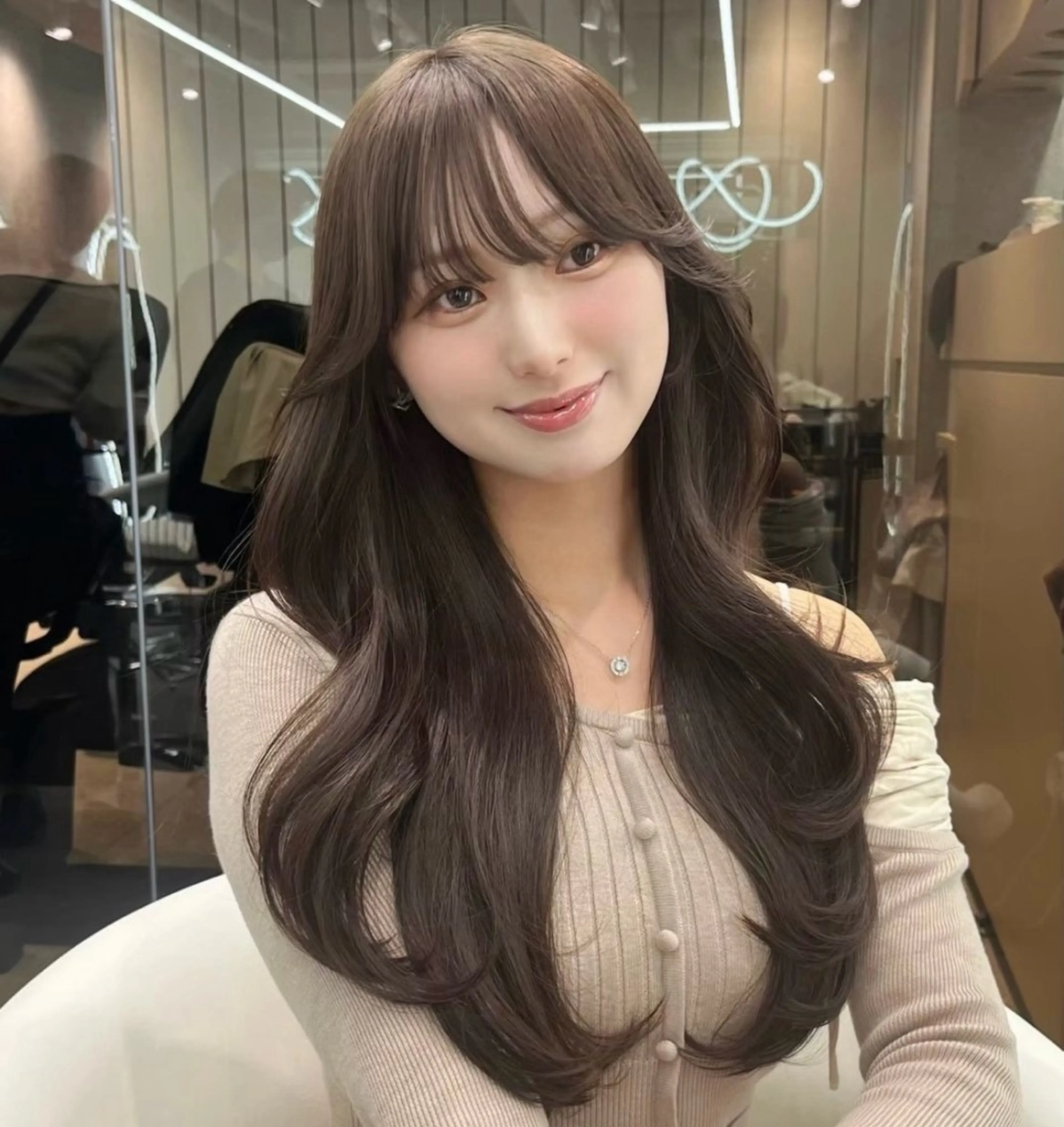 ロング カラー カット ヘアカラー トリートメント 韓国レイヤー ☁️🫧森ハリス誠一のヘアスタイル