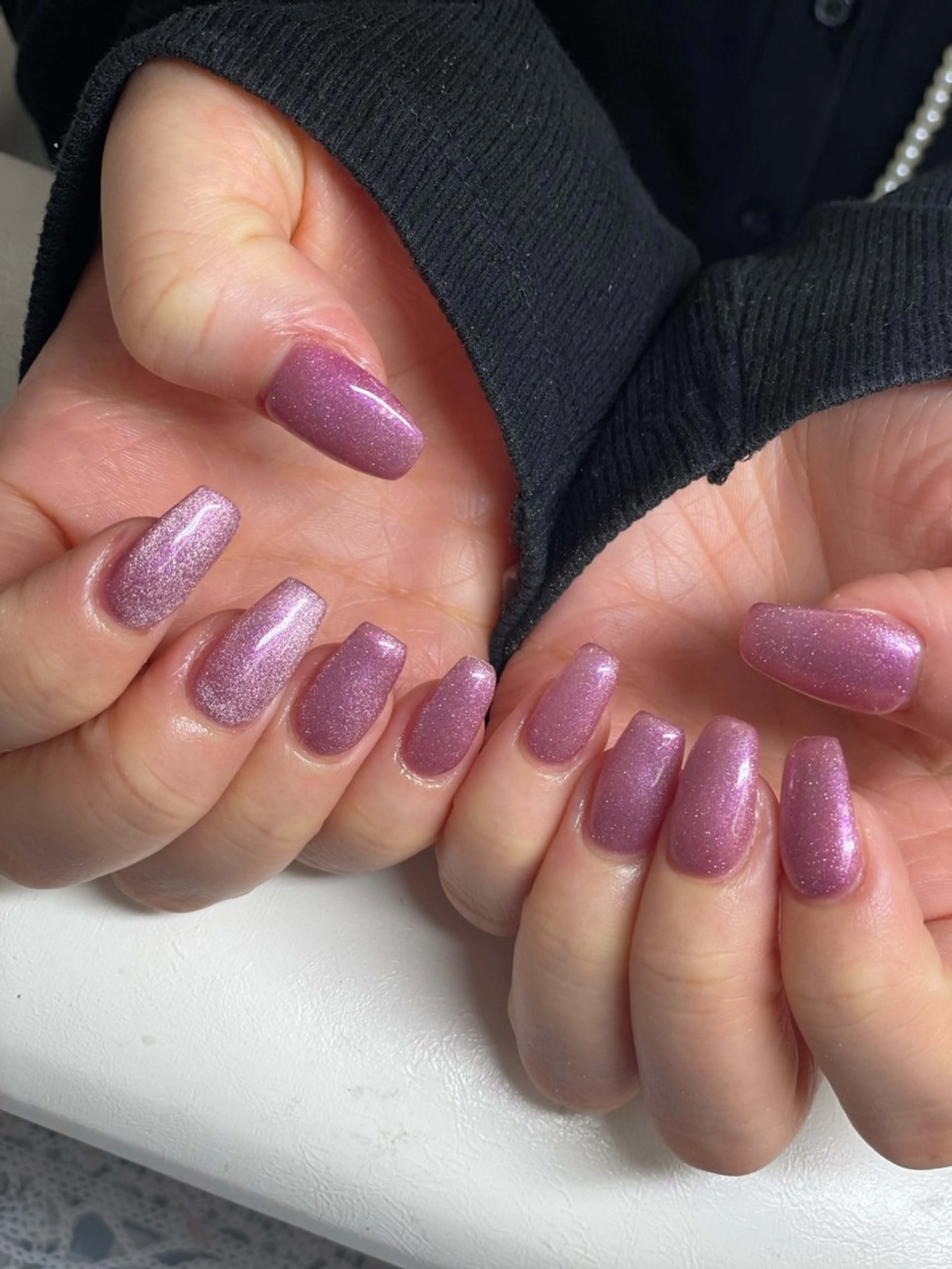 ネイル 長さ出し キラキラネイル マグネットネイル ニュアンスネイル スカルプネイル Anh Nail 歌舞伎町のネイルデザイン