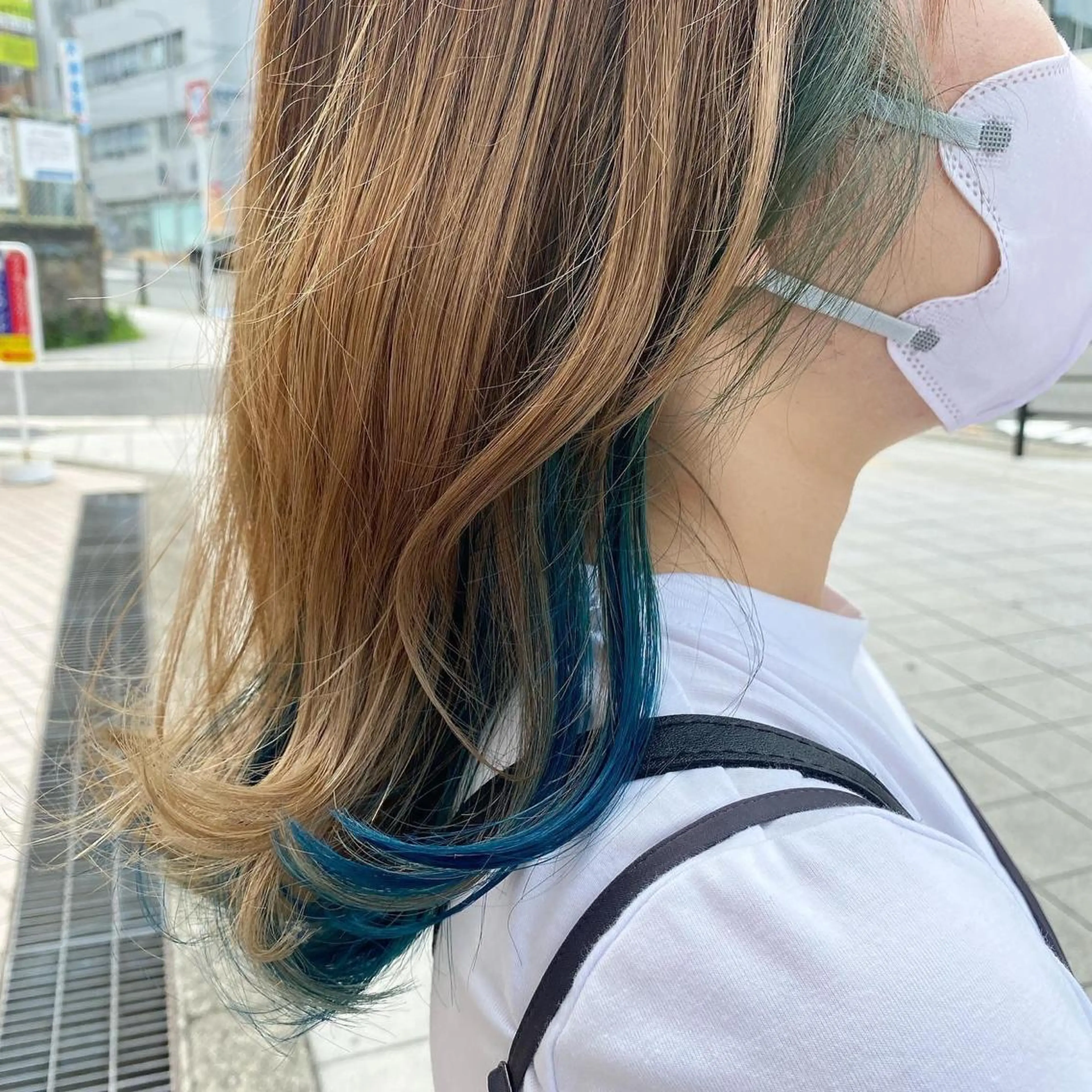 セミロング カラー ブリーチ ケアブリーチ カット ヘアカラー トリートメント 髪質改善 大内翔太のヘアスタイル