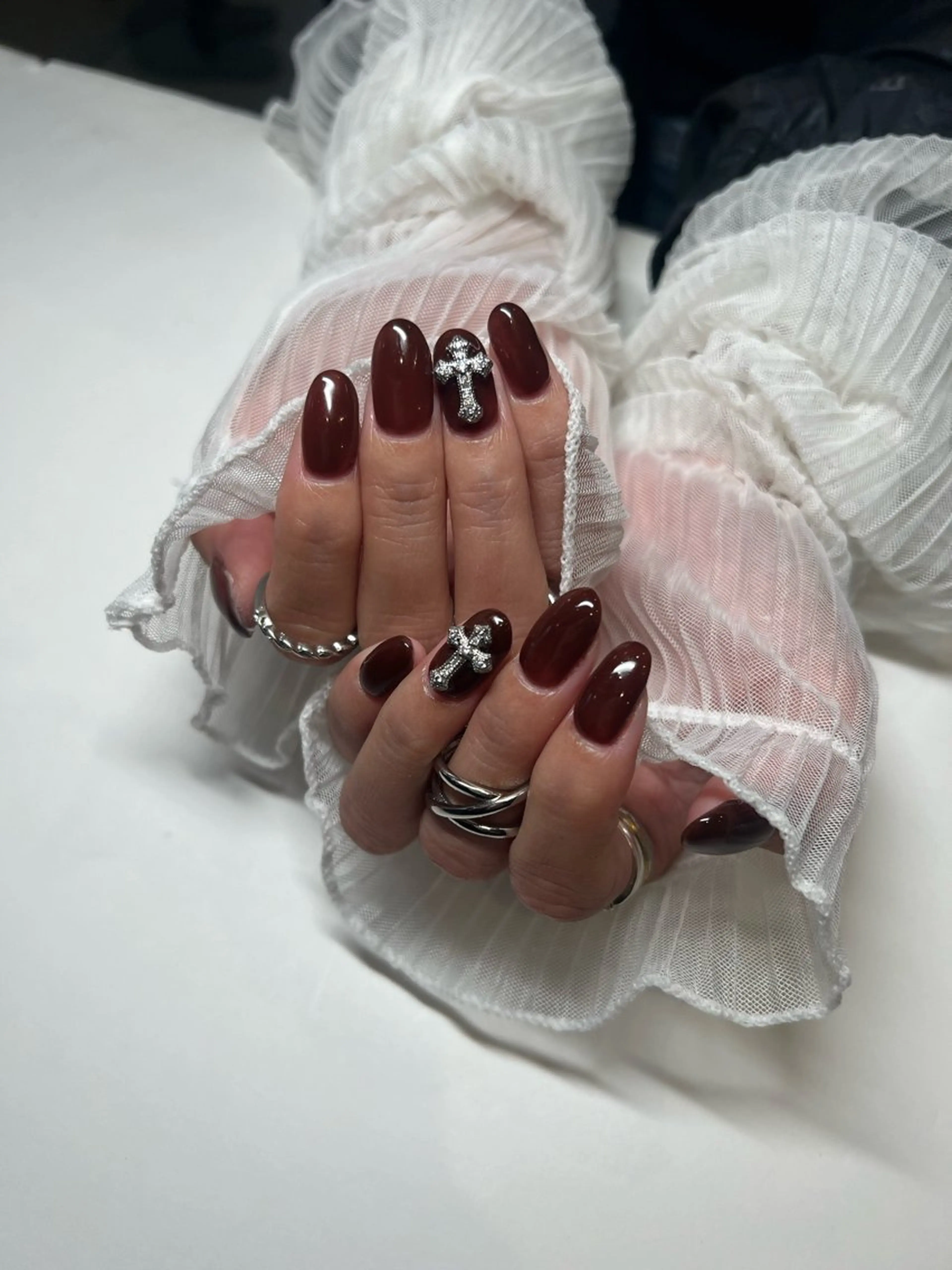 ネイル ボルドー ワンカラーネイル ORGAN makiのネイルデザイン