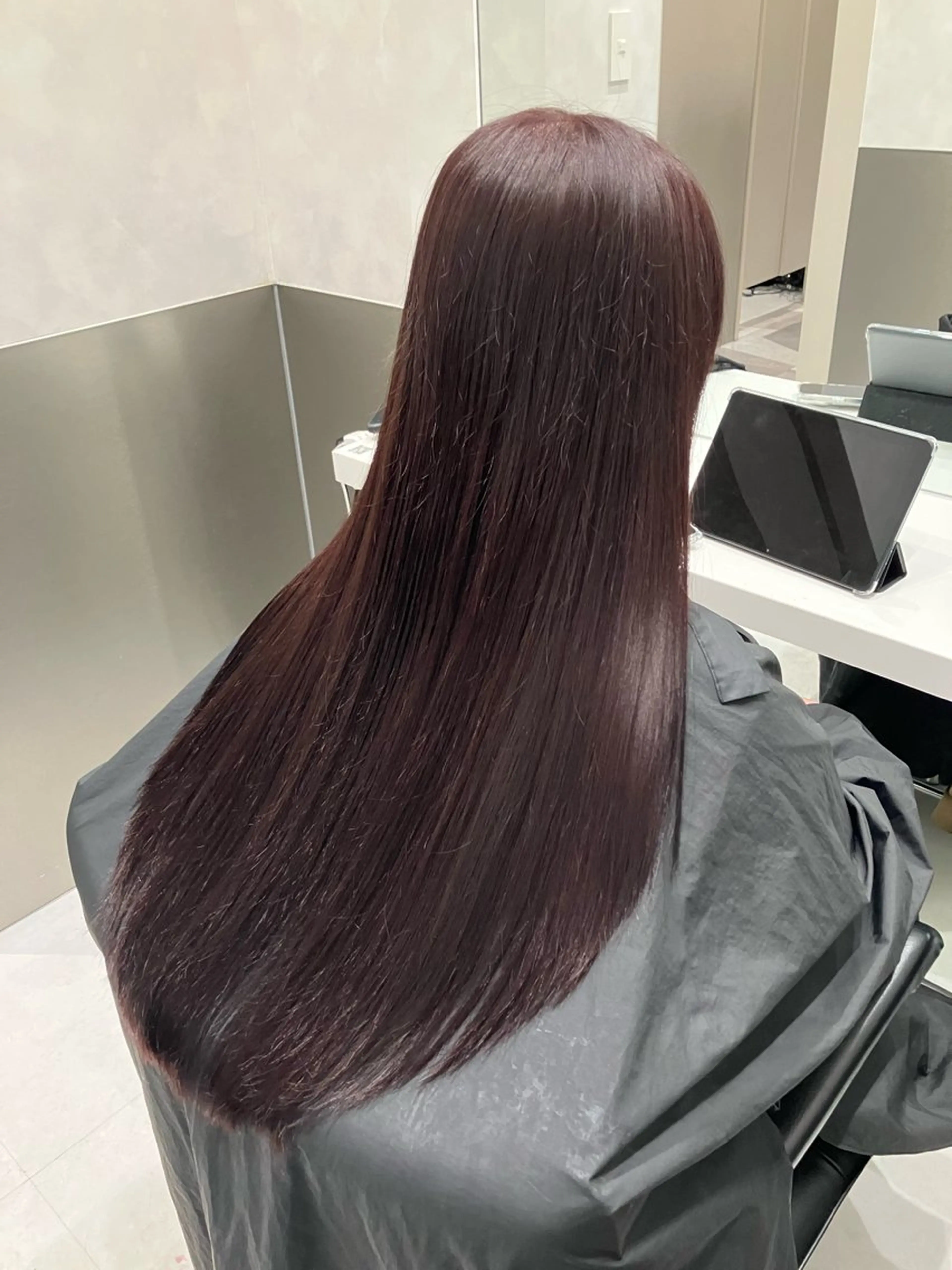 ロング カラー カット ヘアカラー トリートメント 💖ブリーチなし透明 感💖ASAHIのヘアスタイル