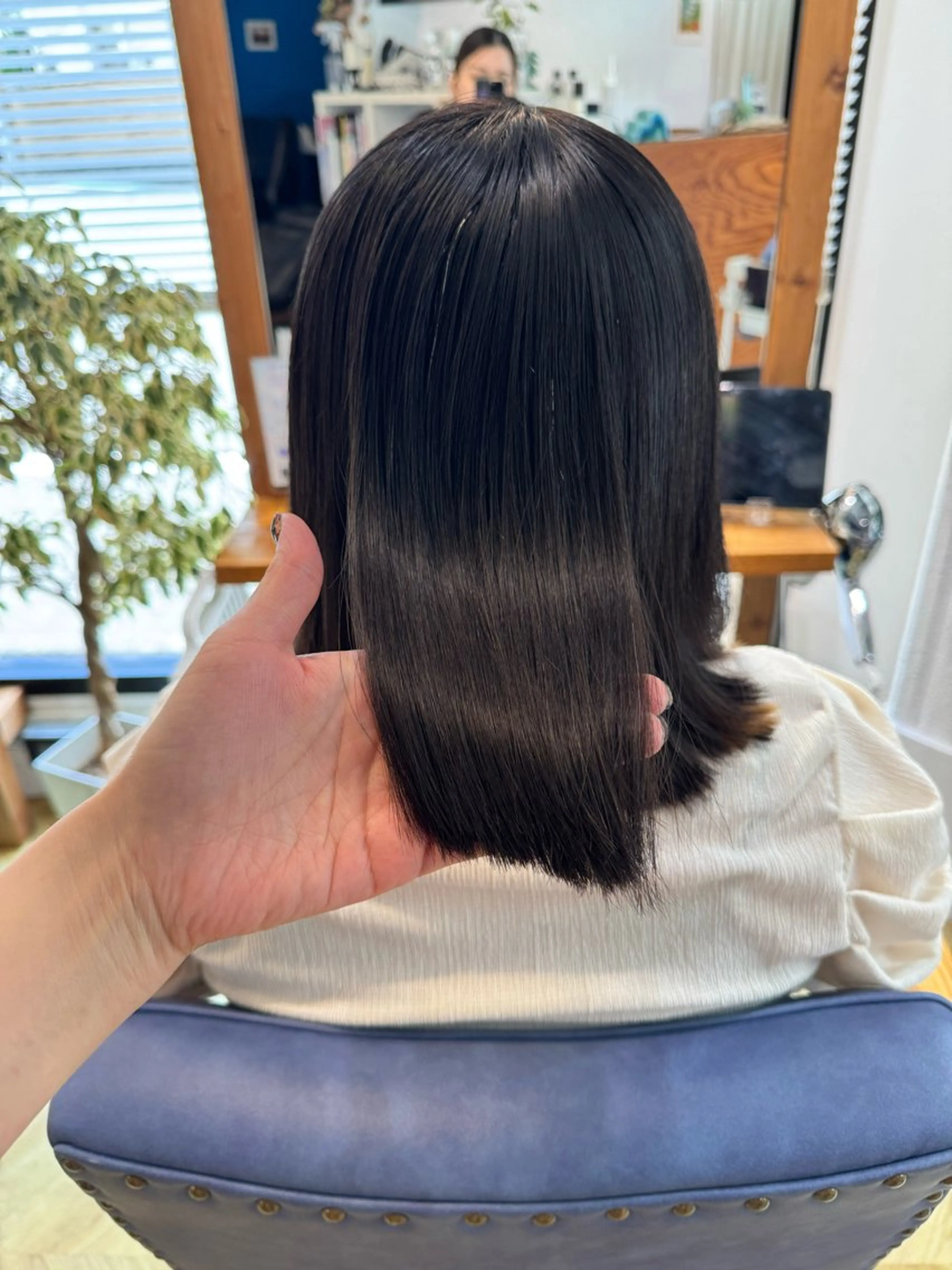 👑【髪質改善】うる艶オイルストレート×フルカラー🧡の写真