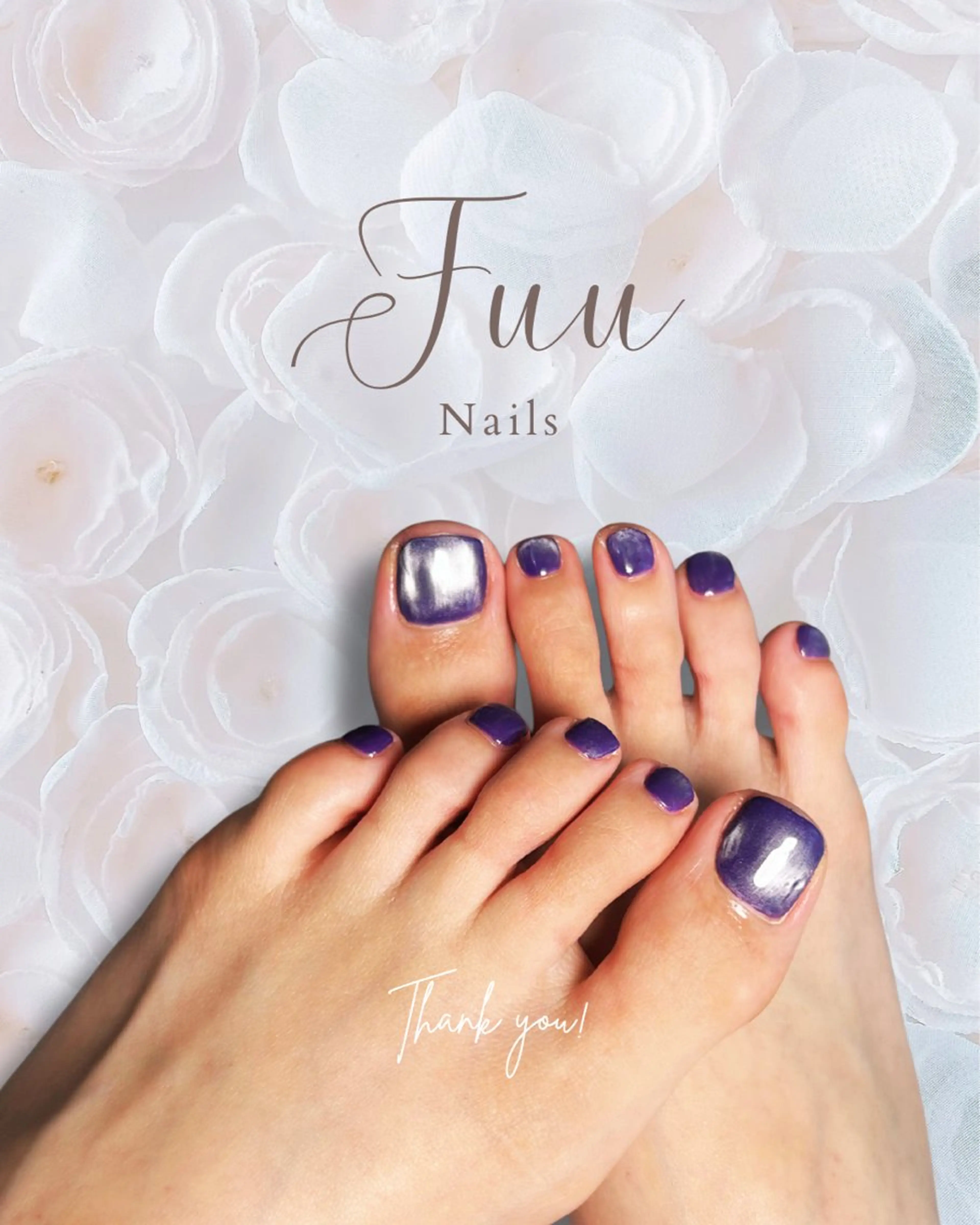 ネイル フットネイル ジェルネイル マグネットネイル シンプルネイル 夏ネイル 犬のいるネイルサロン Fuu nailsのネイルデザイン