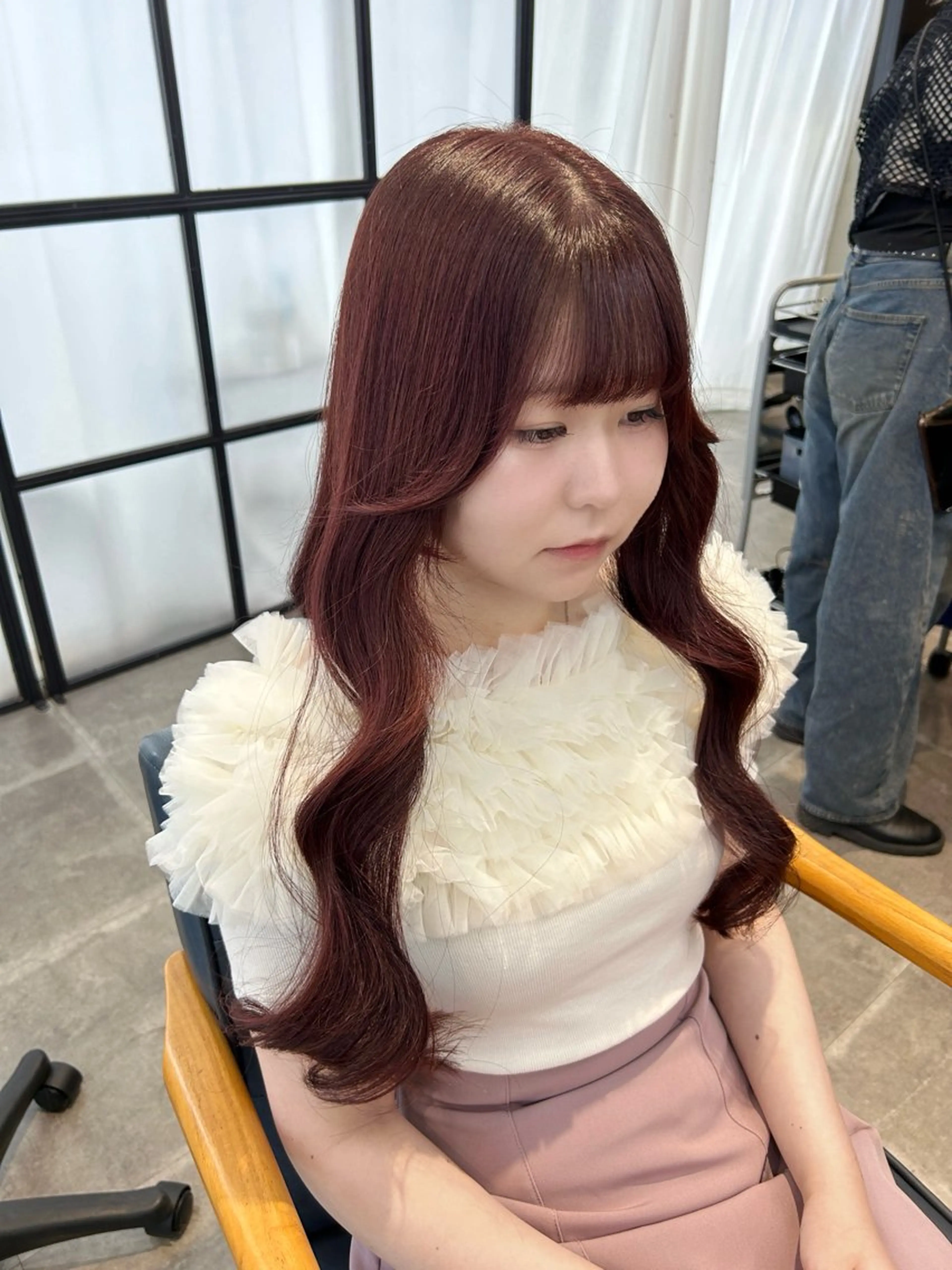 ロング カラー カット ヘアカラー トリートメント newi梅田🫧韓国 ヘア🫧sakiのヘアスタイル