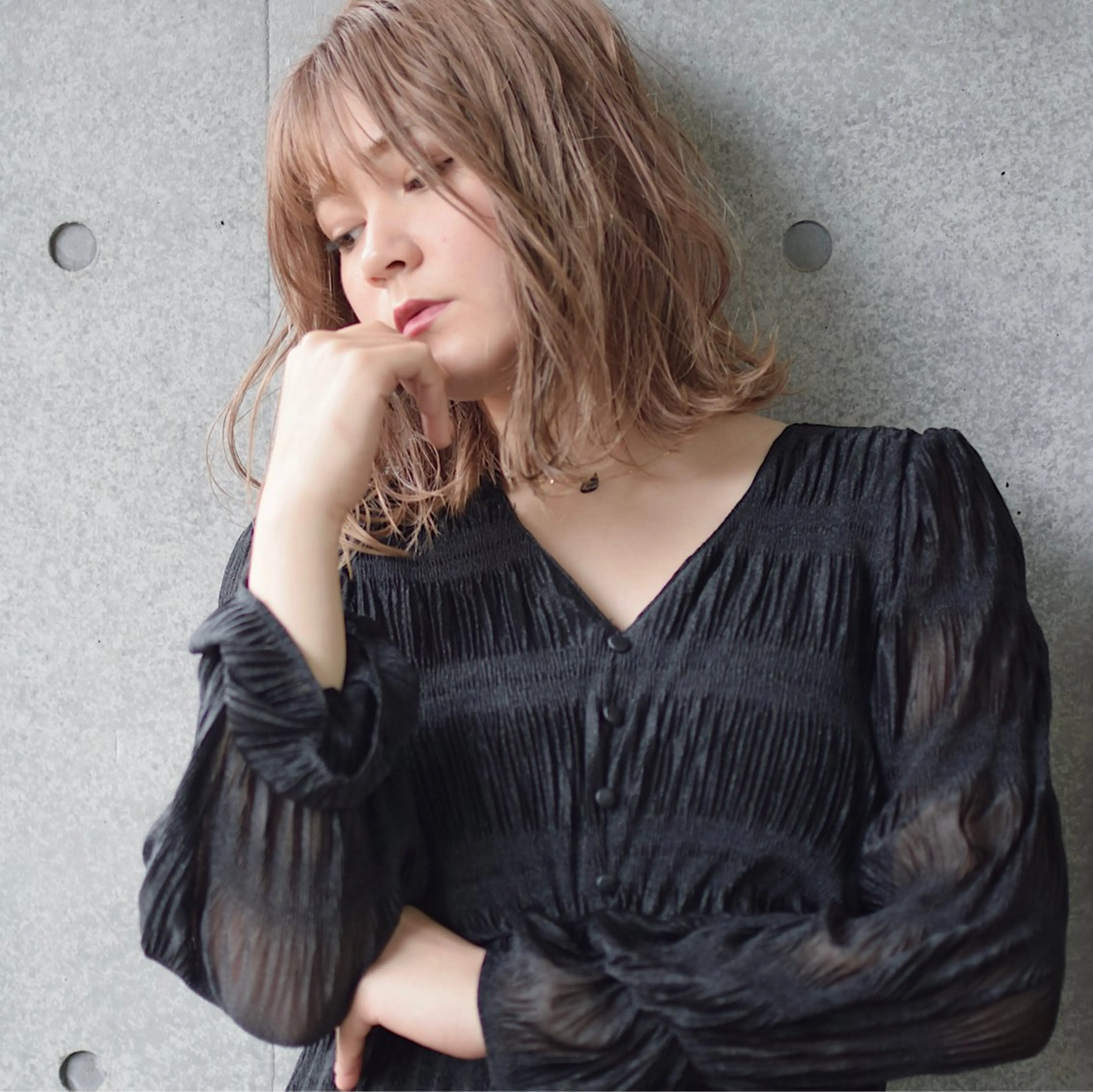 セミロング トリートメント クスノキ ヤスタカのヘアスタイル
