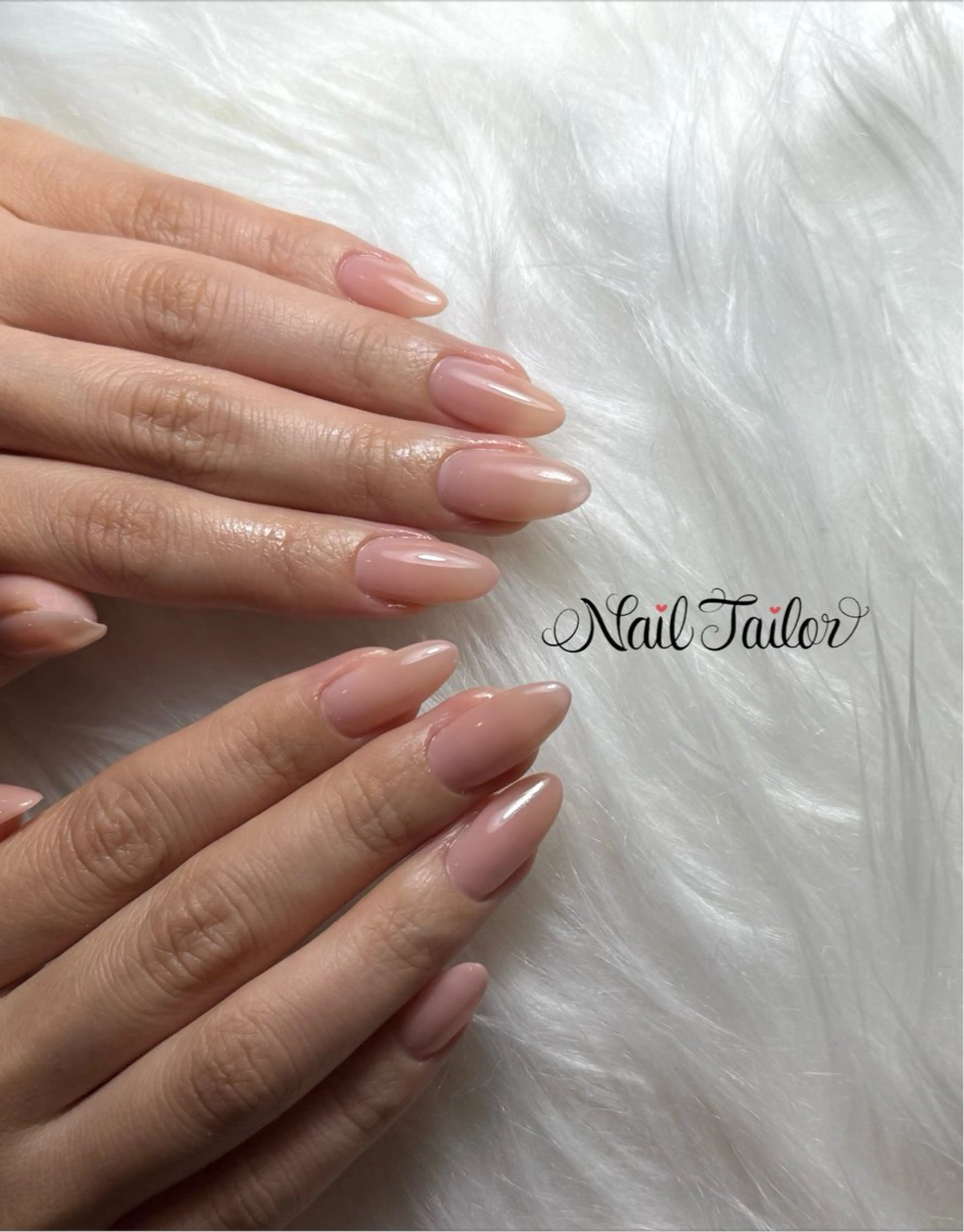 ネイル 長さ出し ロングネイル オフィスネイル ワンカラーネイル ピンク ハンドネイル NailTailor ネイルテイラーのネイルデザイン