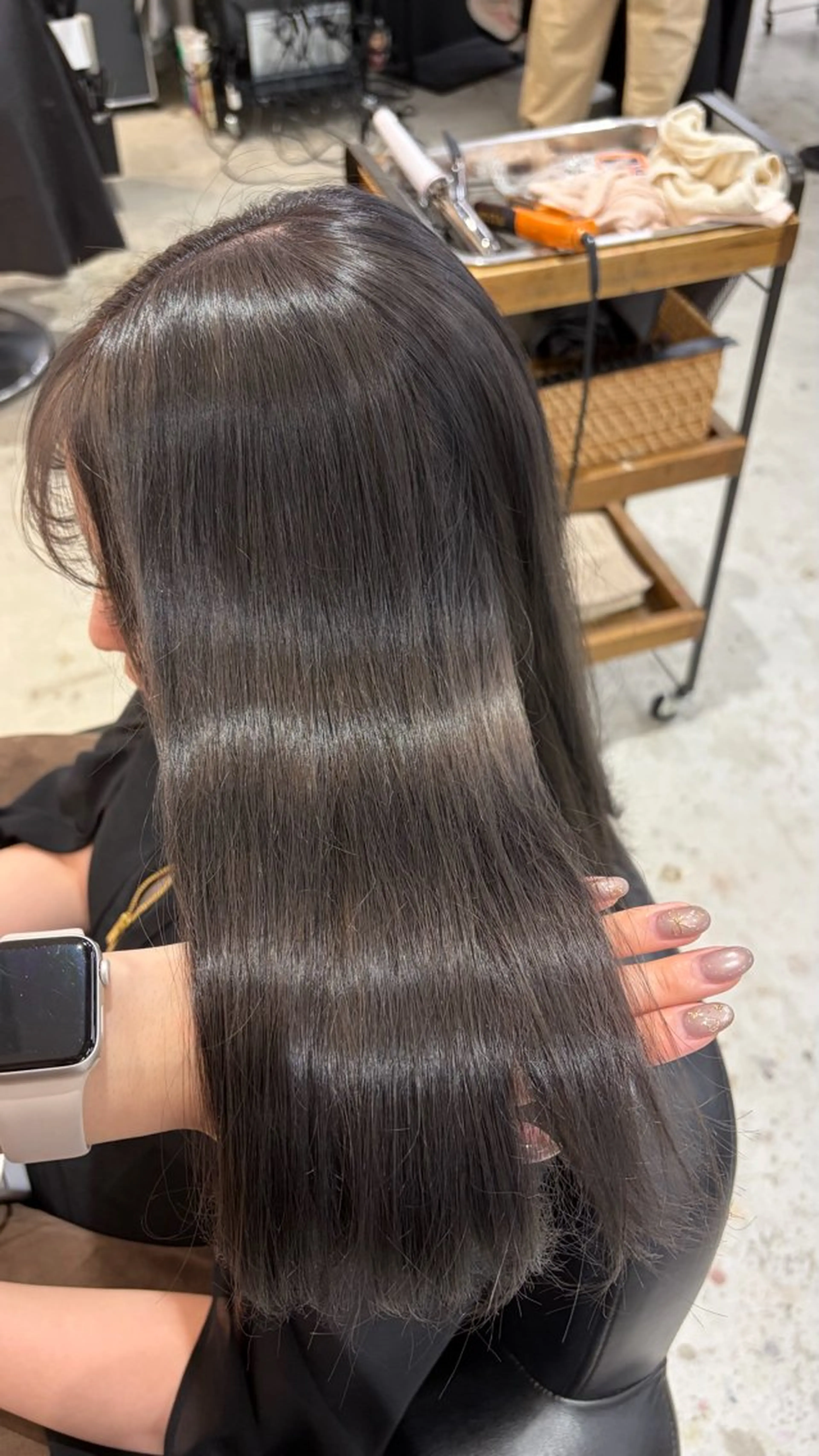 ロング カラー ブリーチ グレージュ ここね/透明感 カラー/ナチュラルのヘアスタイル