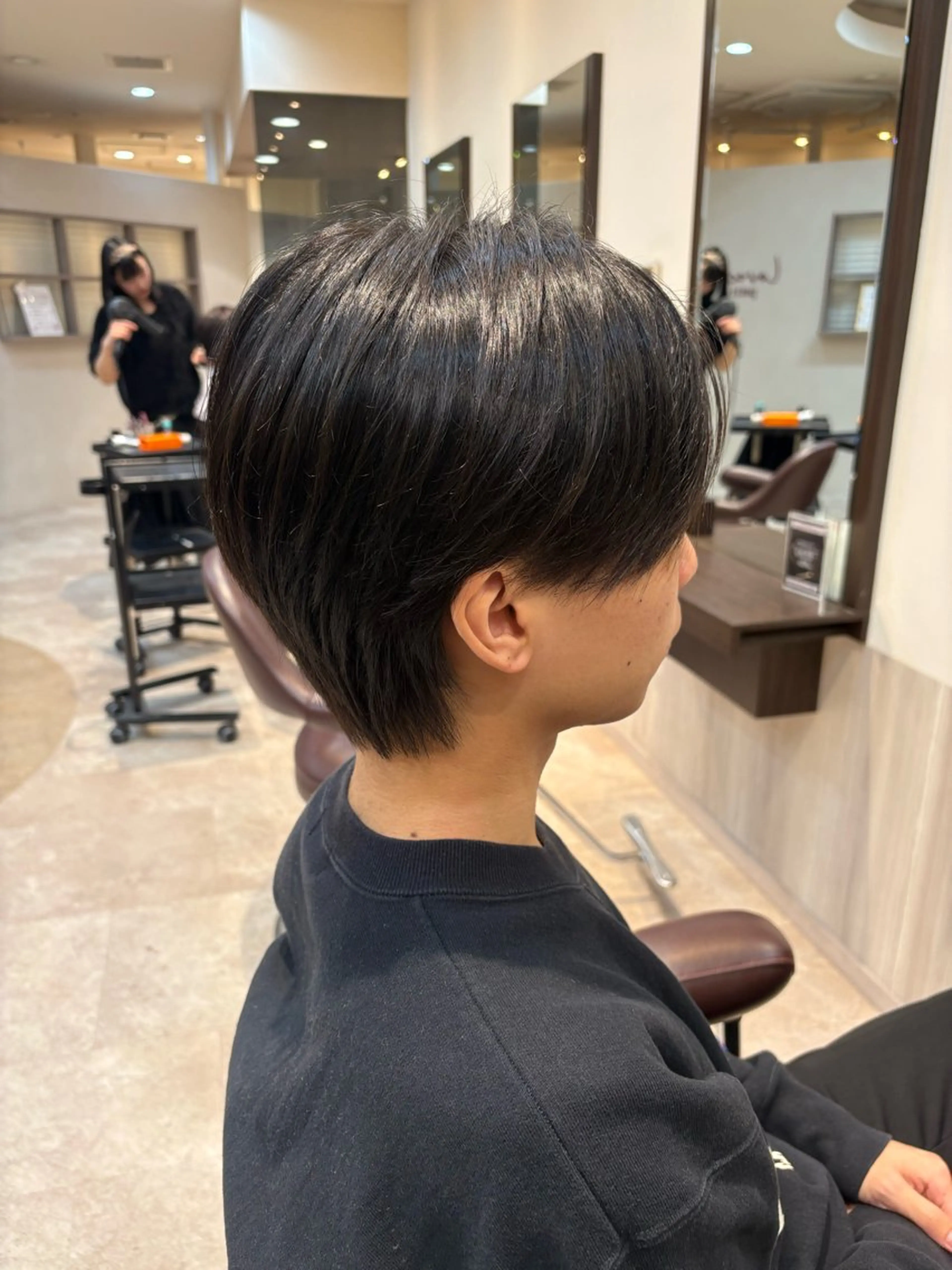 ショート メンズ センターパート カット 木村 柊斗のヘアスタイル