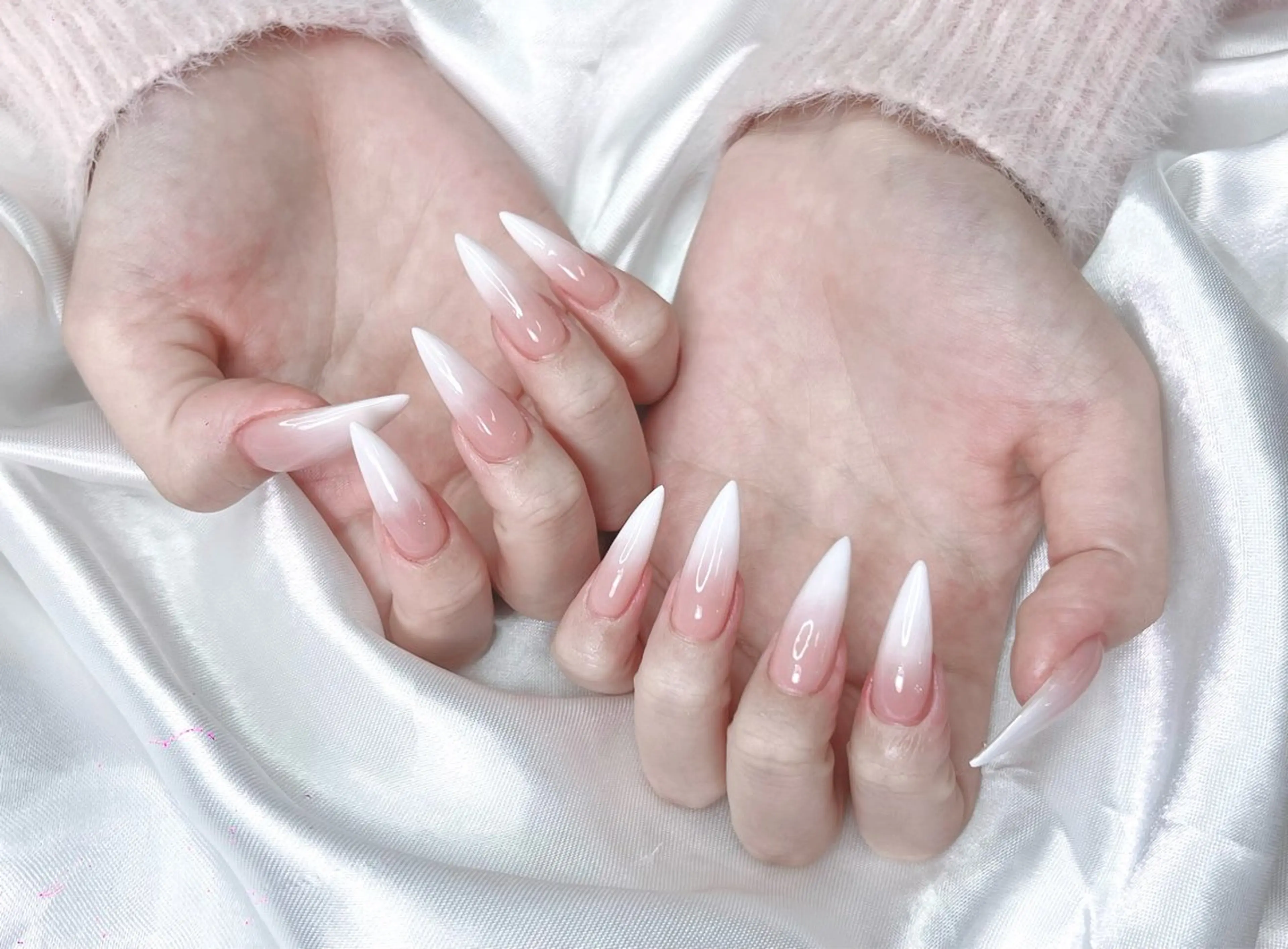 ネイル 長さ出し グラデーション ネイルチップ Lya Nail Salonのネイルデザイン