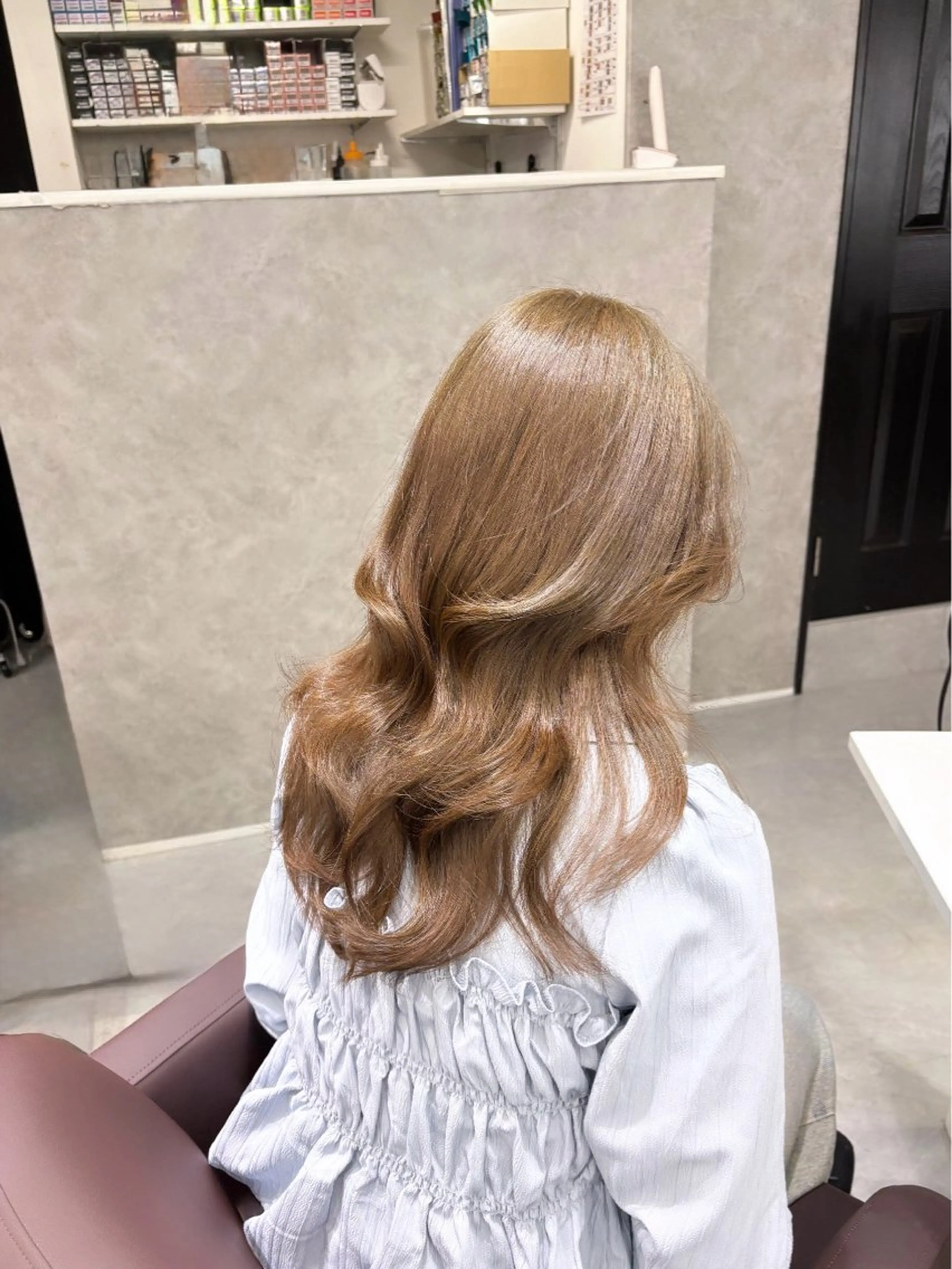 ミディアム レイヤーカット カット ヘアカラー トリートメント あい❤︎ /髪質改善/韓国巻きのヘアスタイル