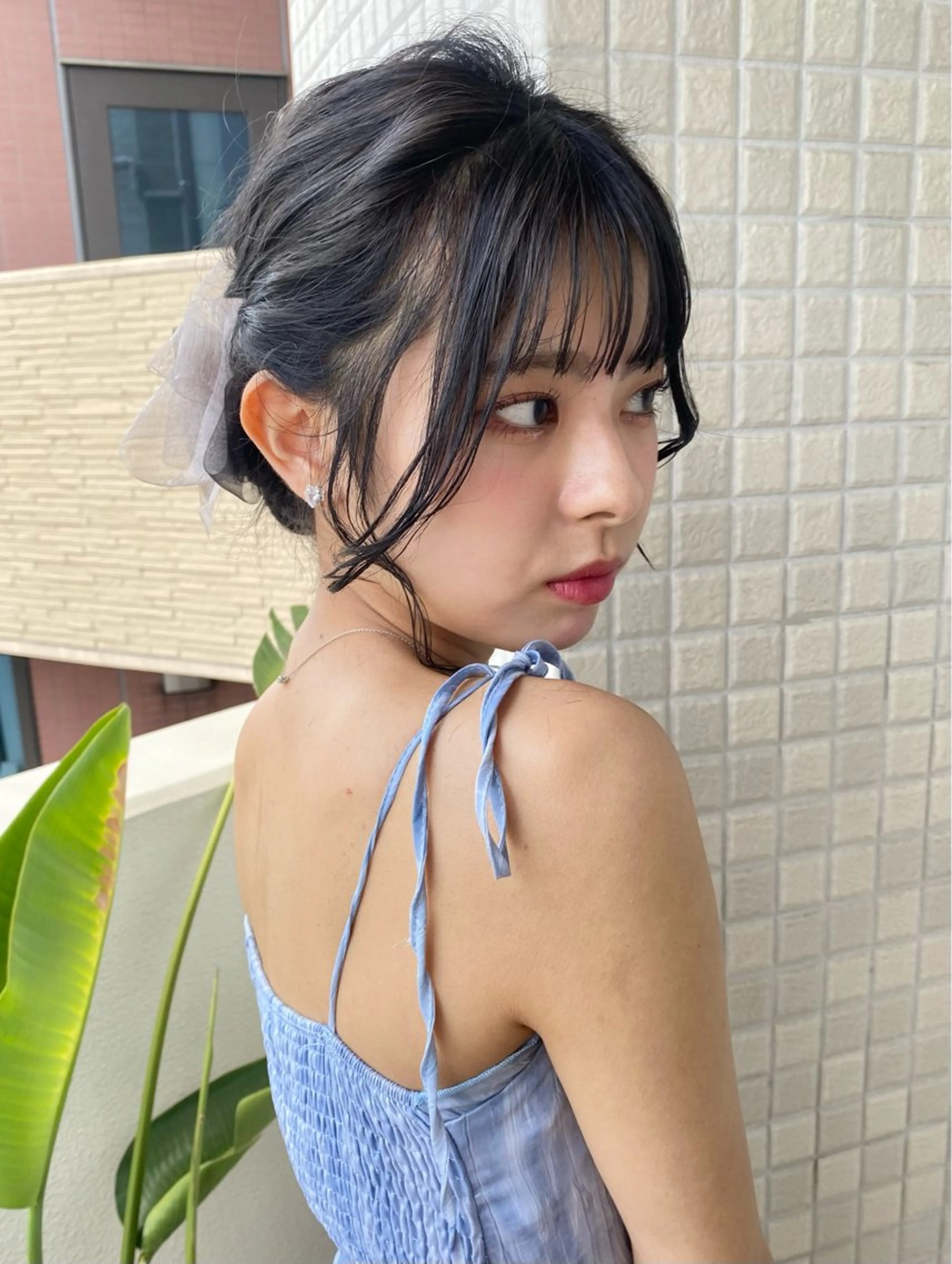 ヘアアレンジ 透けるベージュ/ 艶カラー♡のヘアスタイル