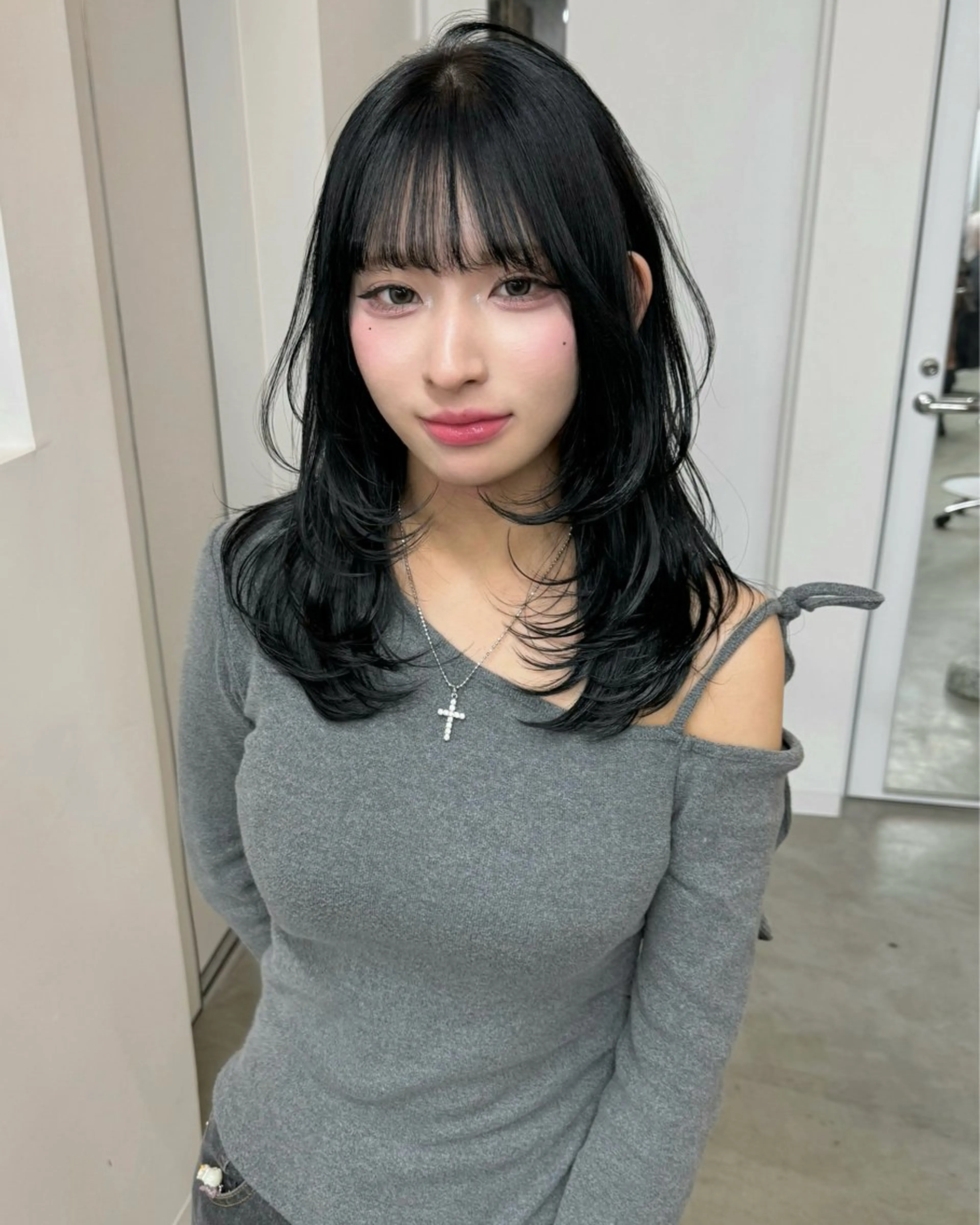 セミロング カラー カット ヘアカラー トリートメント エクステモデル募集 💗大阪梅田/川上のヘアスタイル