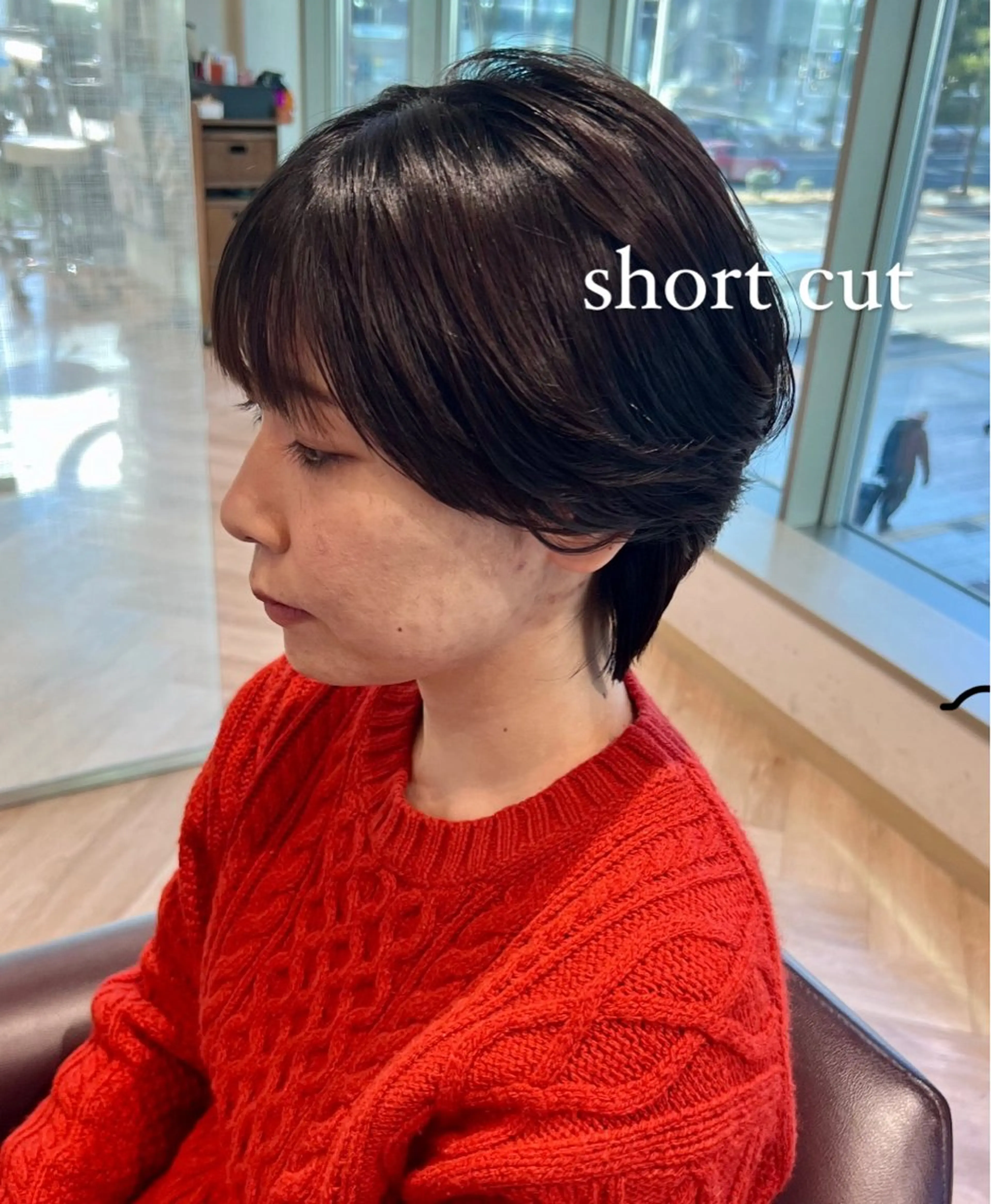 ショート ハンサムショート ショートヘア 加納千華 /ボブ/ぱつっとボブのヘアスタイル