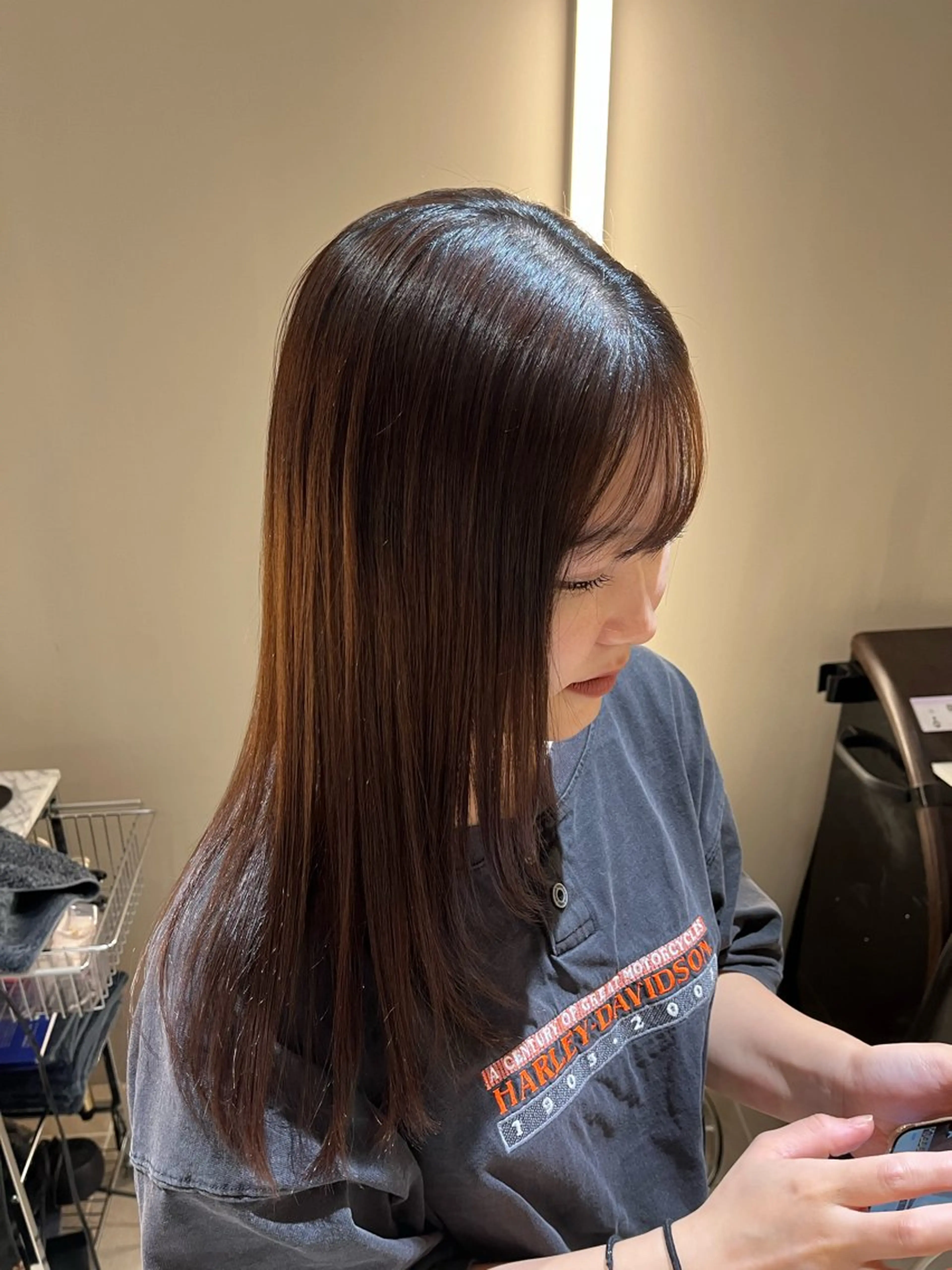 セミロング カラー カット ヘアカラー トリートメント SPUR ふうのヘアスタイル