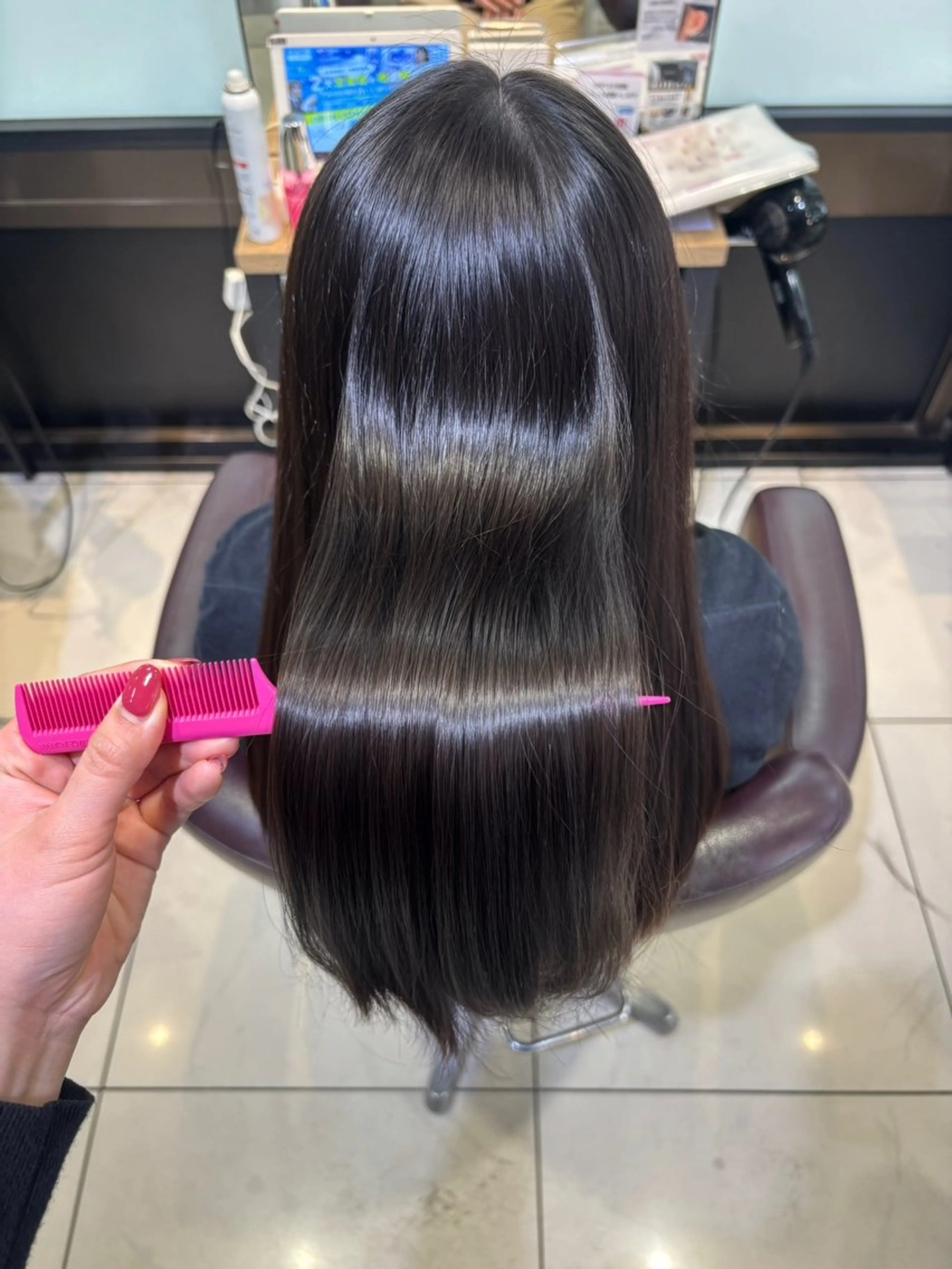 ロング ヘアアレンジ 韓国髪質改善艶カラー /レイヤー/miyuのヘアスタイル