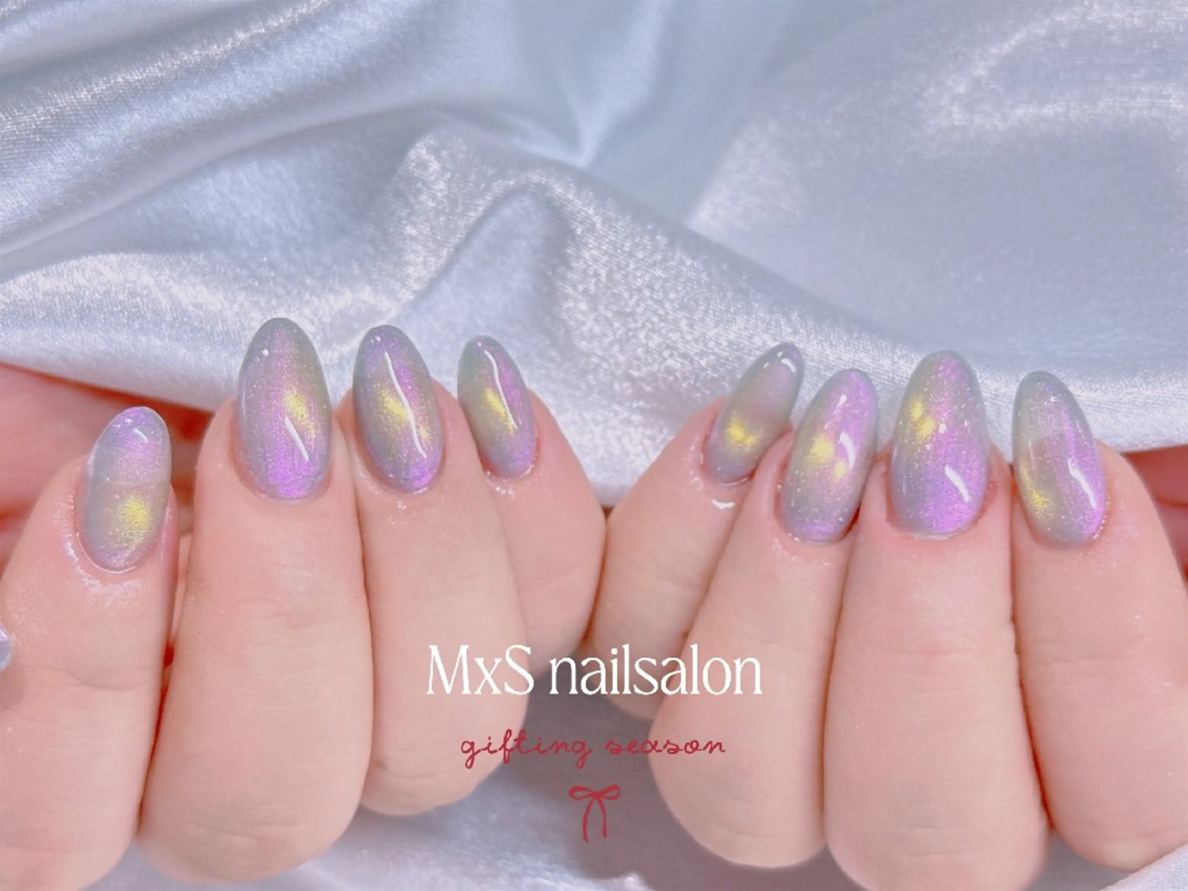 ネイル 成人式 ジェルネイル 韓国ネイル マグネットネイル パラジェル ハンドネイル MxS リィリィのネイルデザイン