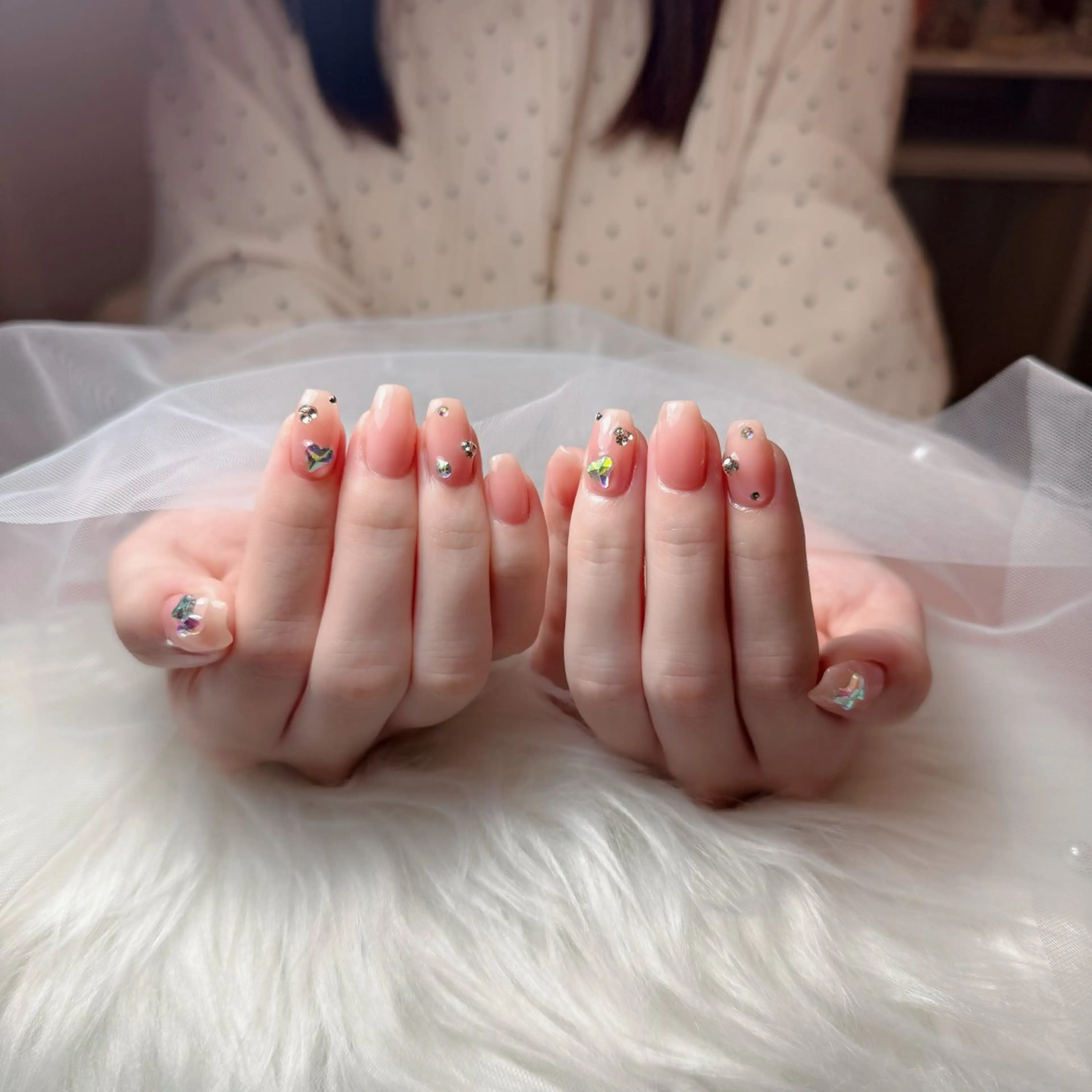 ネイル チークネイル フレンチネイル グラデーション 韓国ネイル マグネットネイル Hana Nailのネイルデザイン