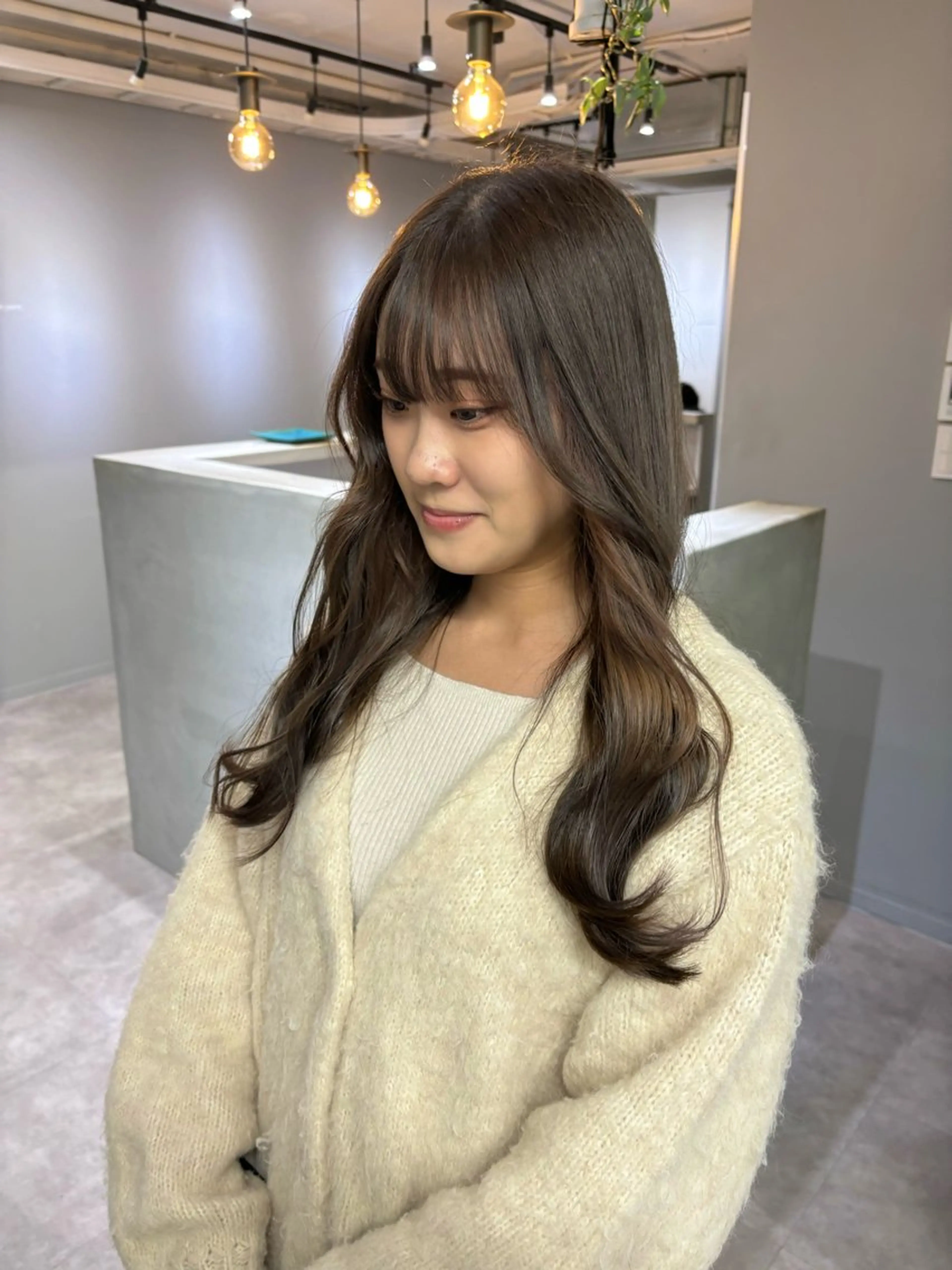 ロング カラー ベージュカラー ヘアカラー トリートメント きよはらちさき🍑 柔らかカラー🌱🫧のヘアスタイル