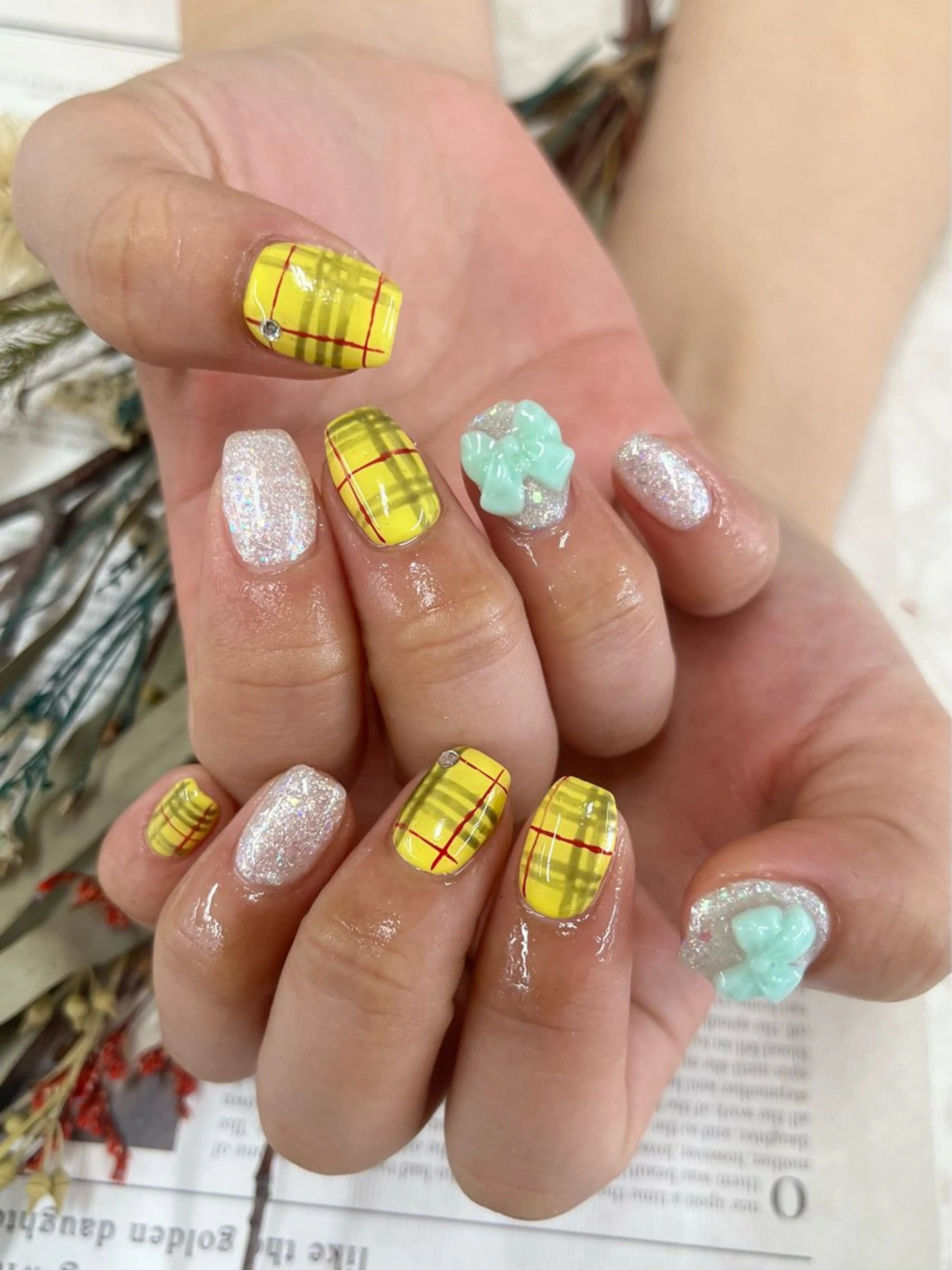 ネイル リボン ハンドネイル Basic町田本店 Suzunaのネイルデザイン