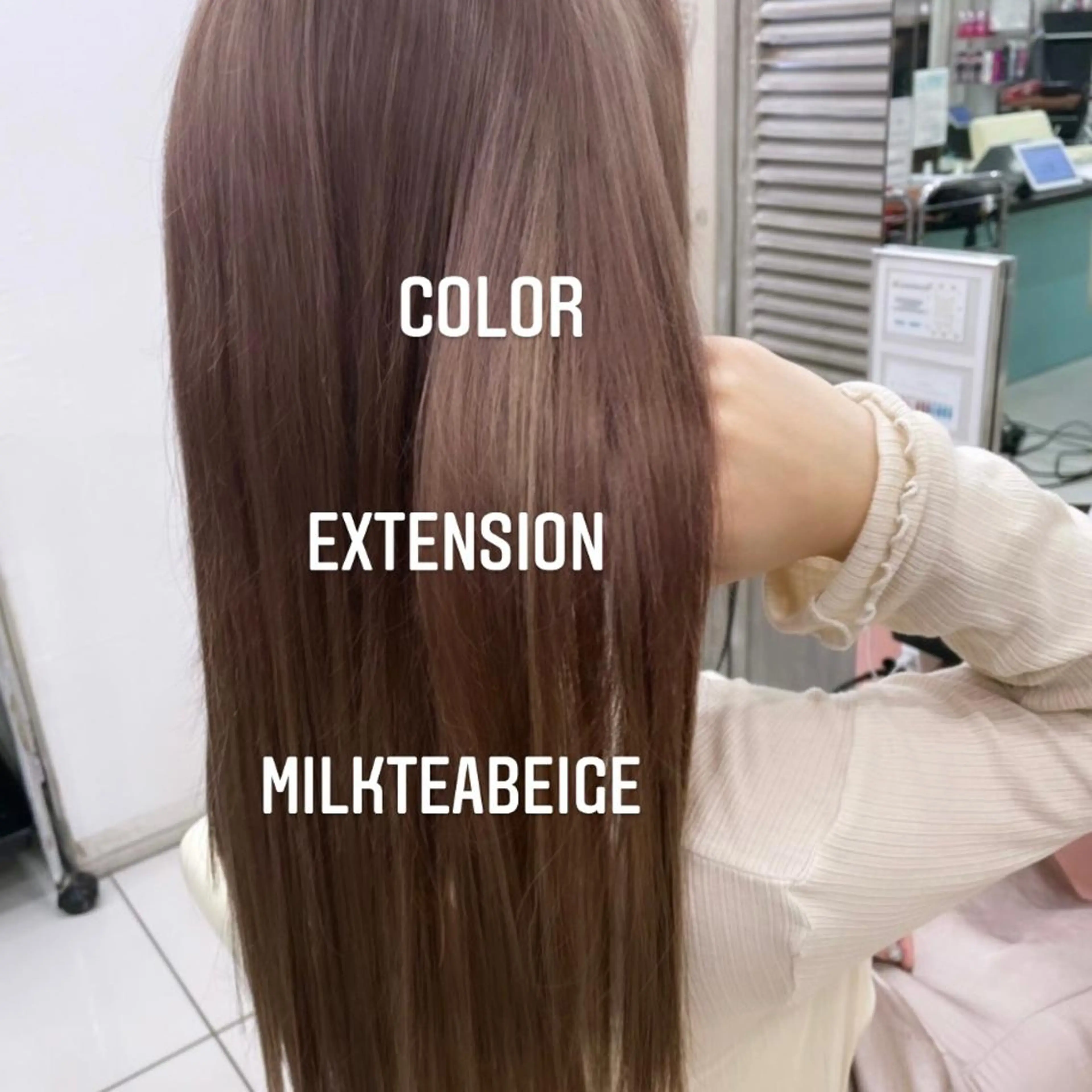 セミロング カラー ヘアカラー エクステ エクステ🩵ブリーチ 韓国ヘア🩵KAEのヘアスタイル