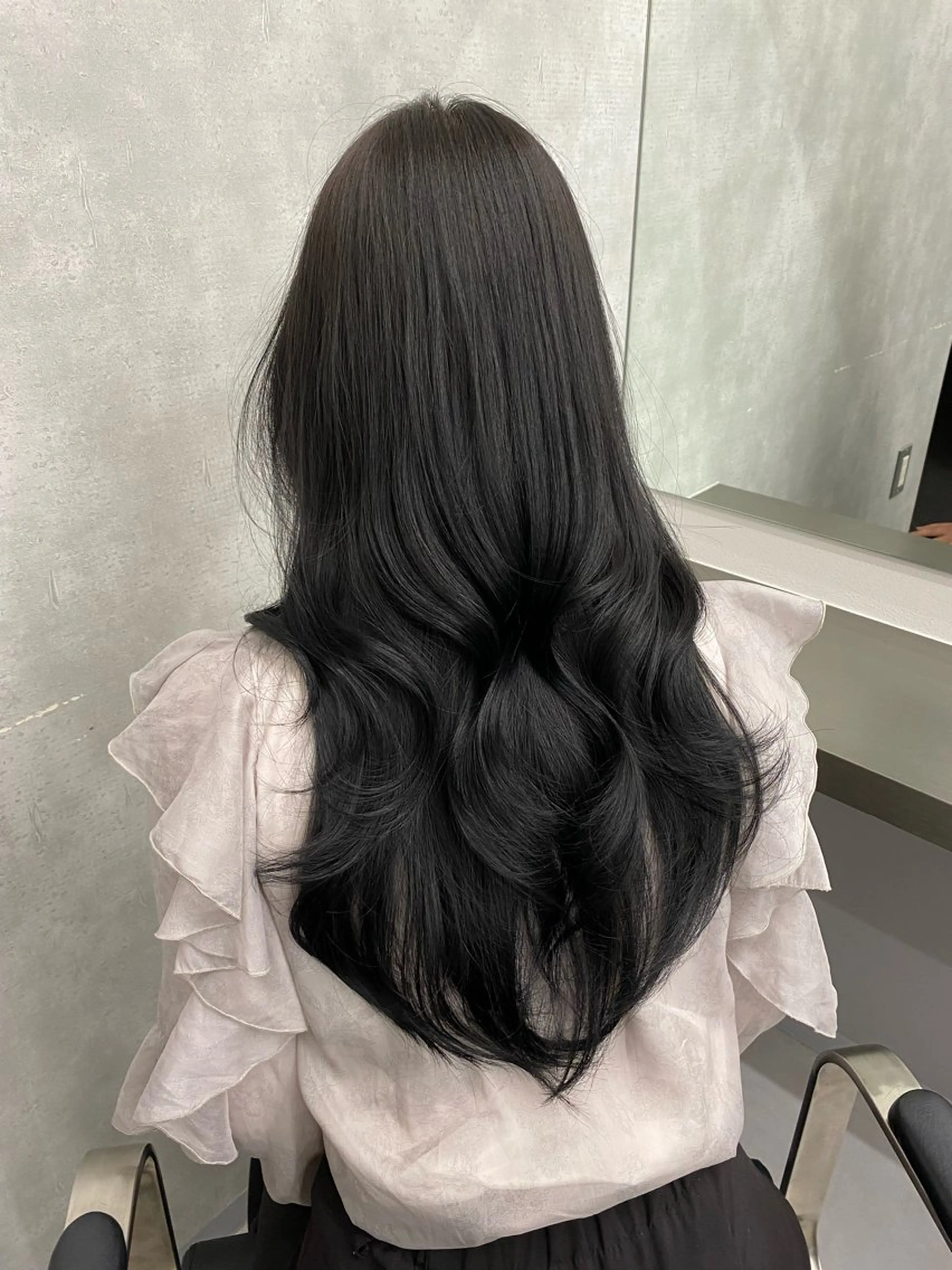 ロング カラー 髪質改善 韓国風ヘア レイヤーカット ワンホンヘア レイヤー/艶カラー /韓国ヘア/高松のヘアスタイル