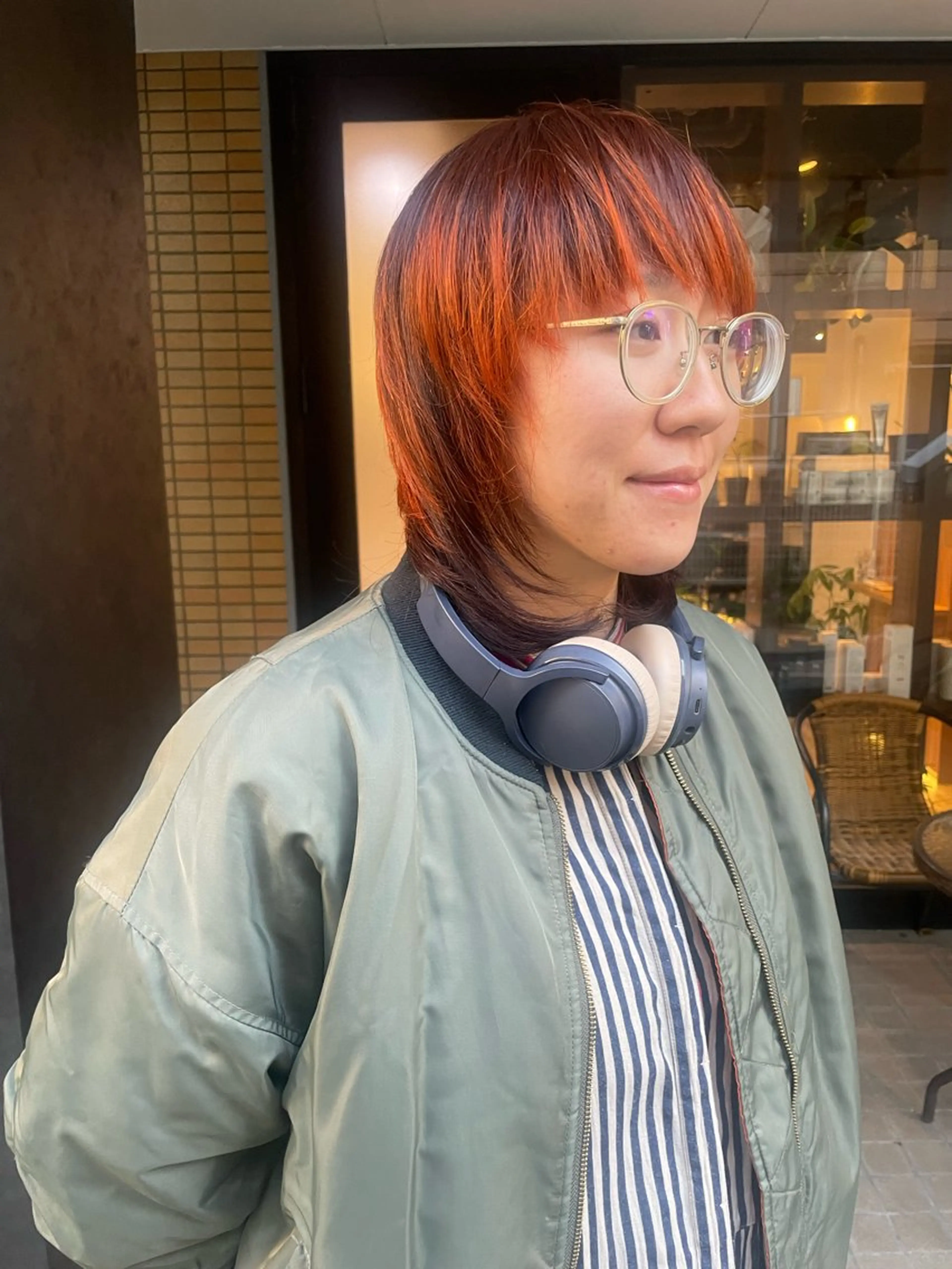 ミディアム カット ヘアカラー トリートメント しのはら まどかのヘアスタイル
