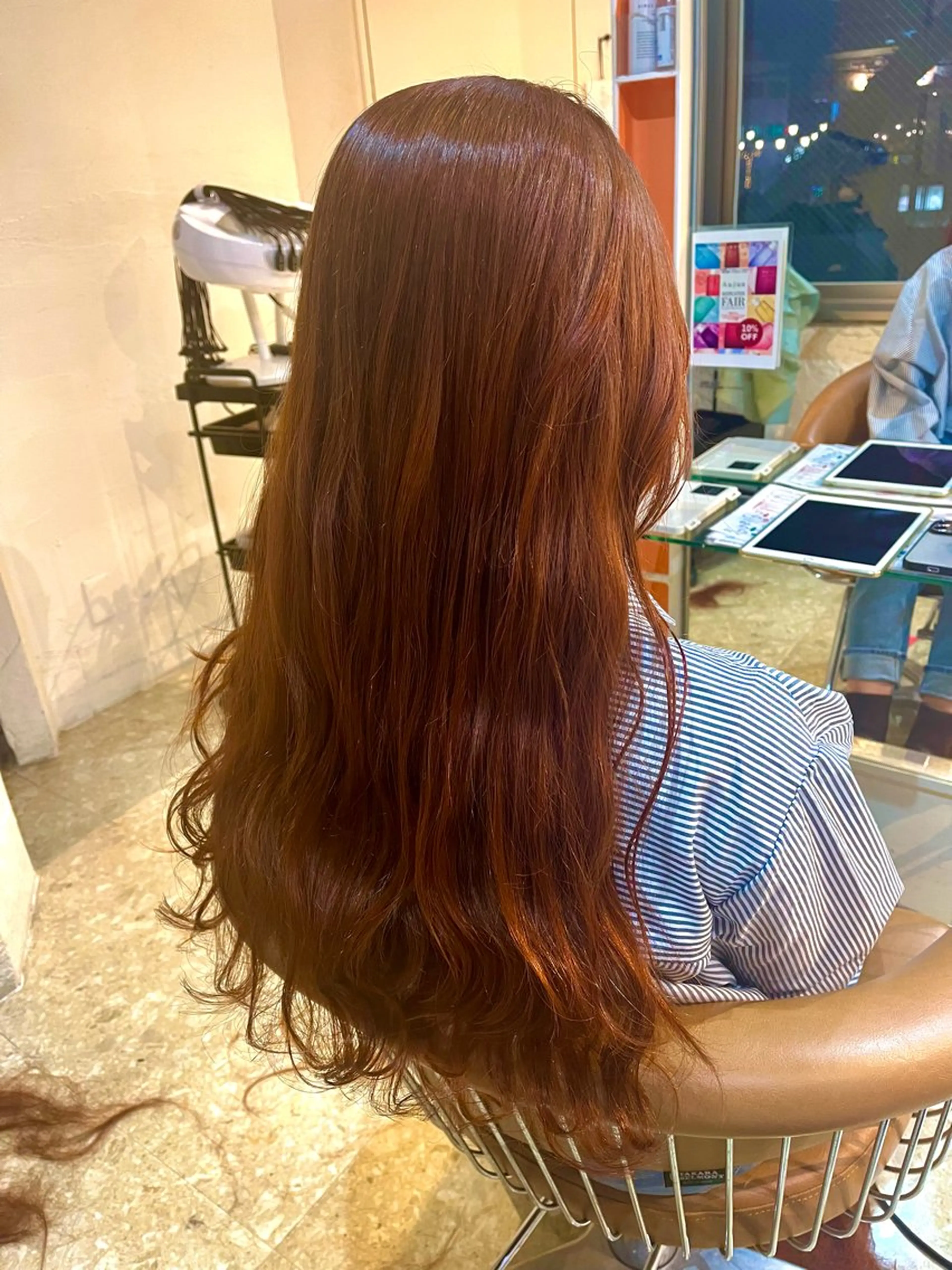 ロング カラー カット ヘアカラー トリートメント うしだ かおるのヘアスタイル