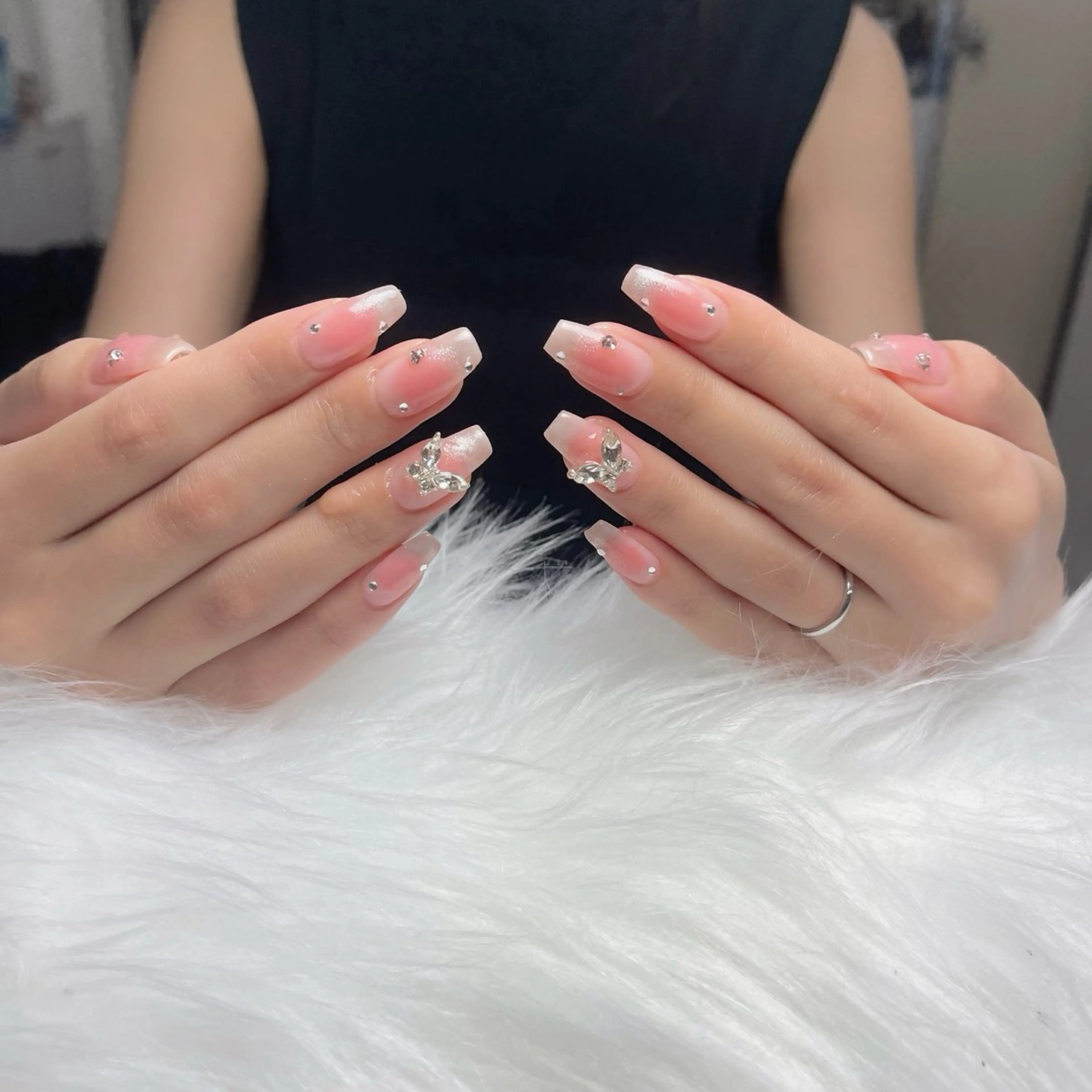 ネイル アートネイル フレンチネイル ジェルネイル 韓国ネイル マグネットネイル Lenie Nail Salonのネイルデザイン