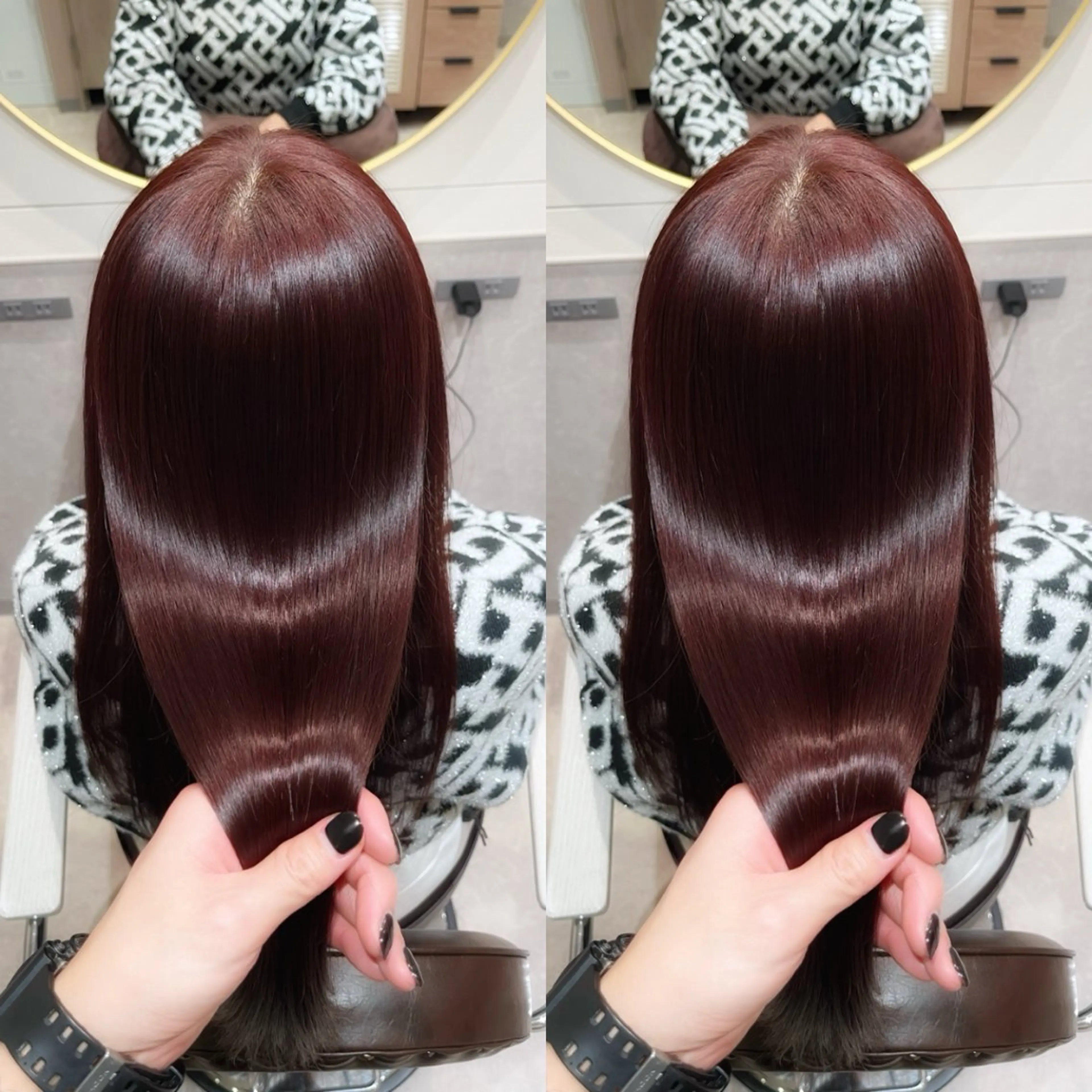 セミロング カット ヘアカラー トリートメント 銀座⭐️髪質改善⭐️ 平中　留生のヘアスタイル