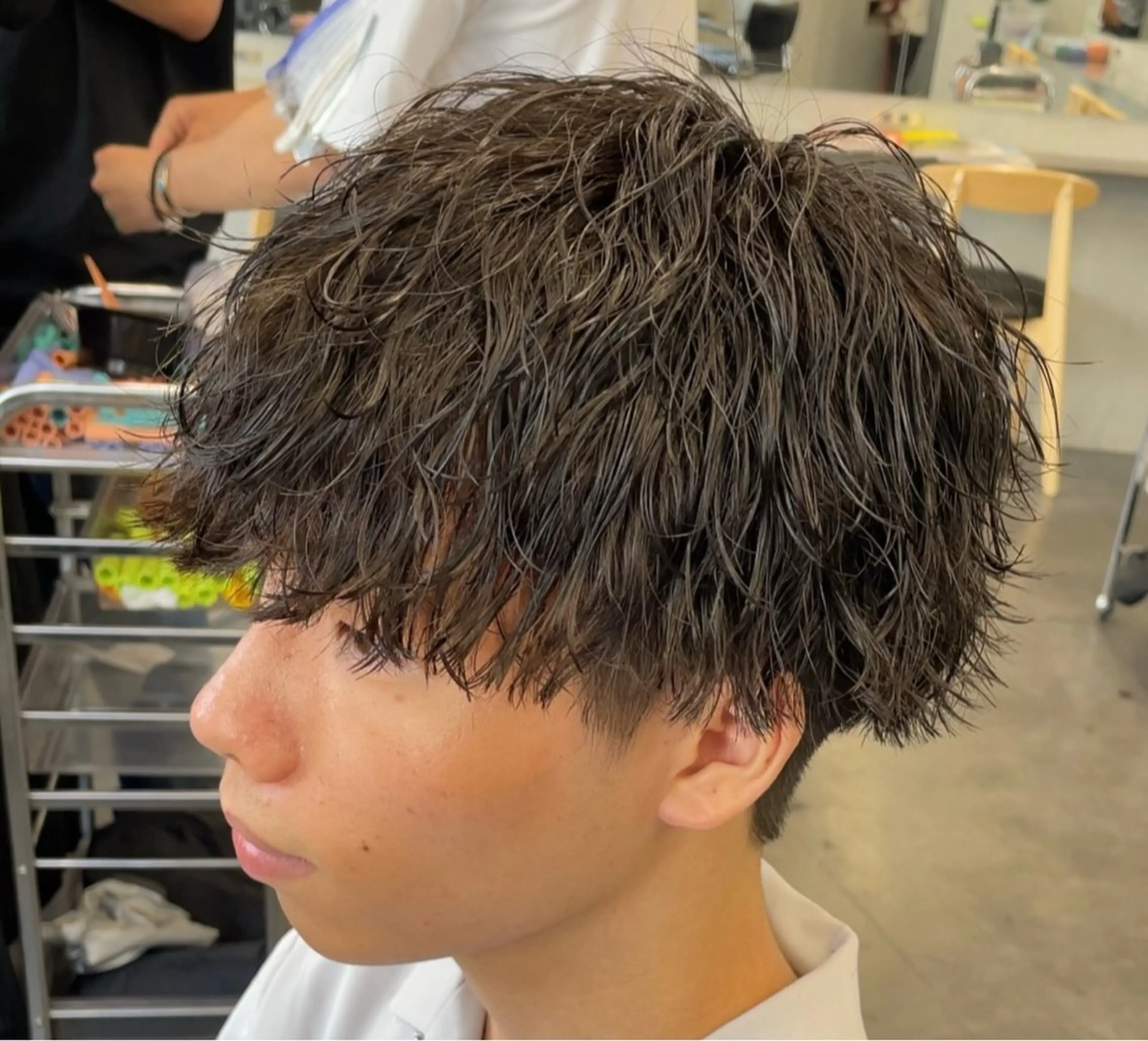 ミディアム パーマ ヘアアレンジ メンズ fifth 石川 凪のヘアスタイル