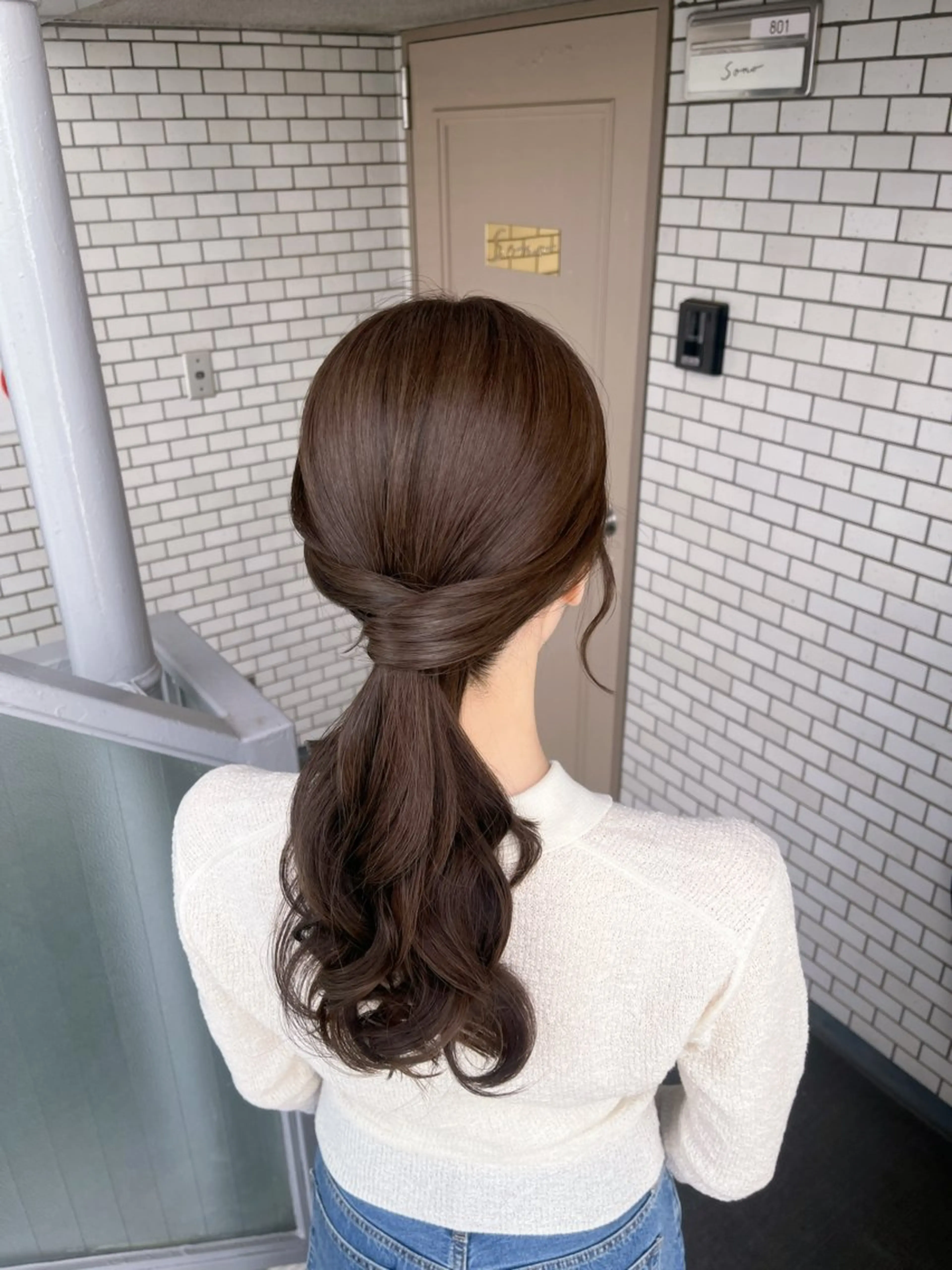 ヘアアレンジ ポニーテール 垢抜けヘアメイク🫧 JURI🪽のヘアスタイル