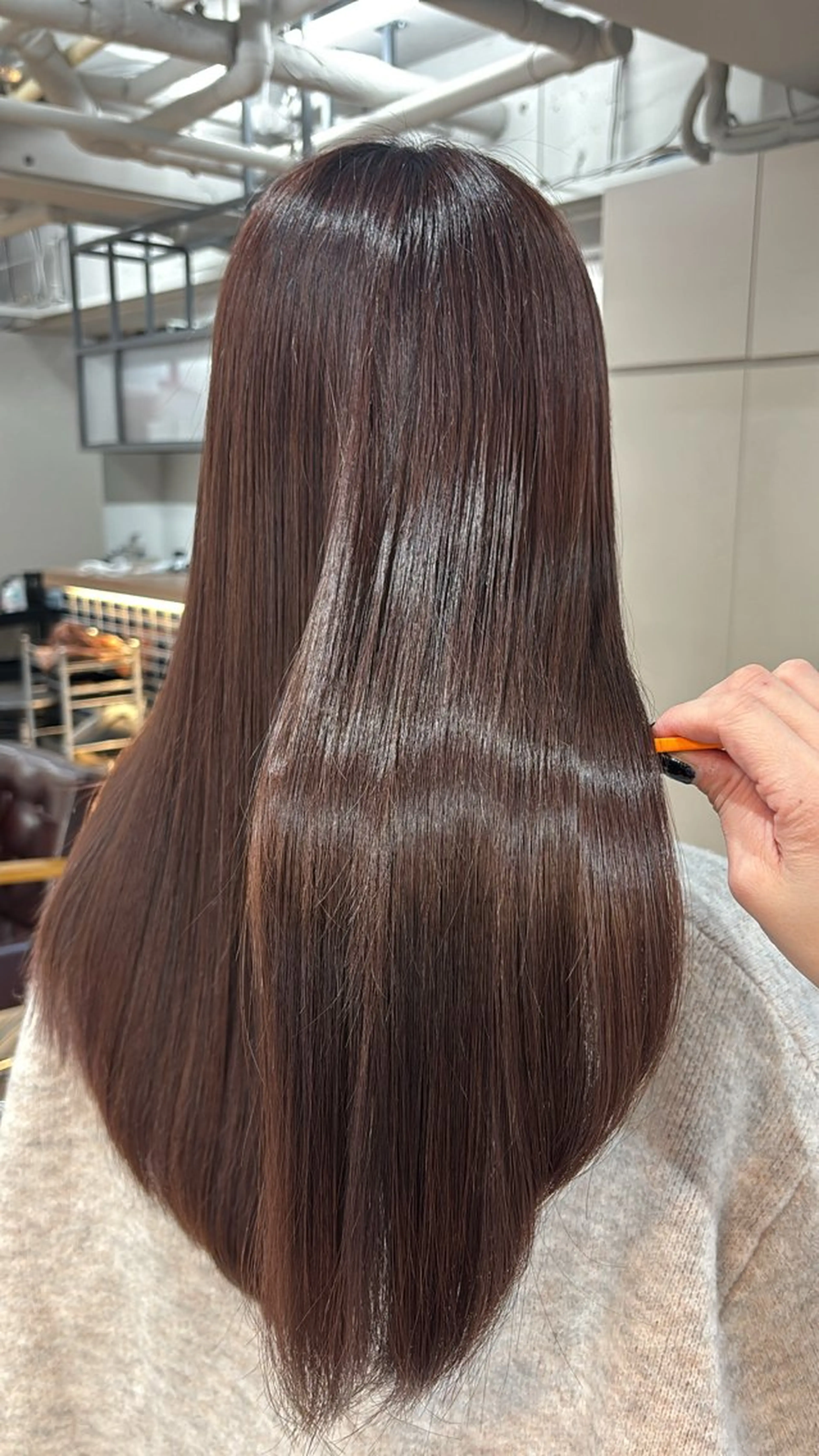 カラー 髪質改善 カット ヘアカラー レイヤー✂︎ぷつボブ 艶カラー🤍noaのヘアスタイル