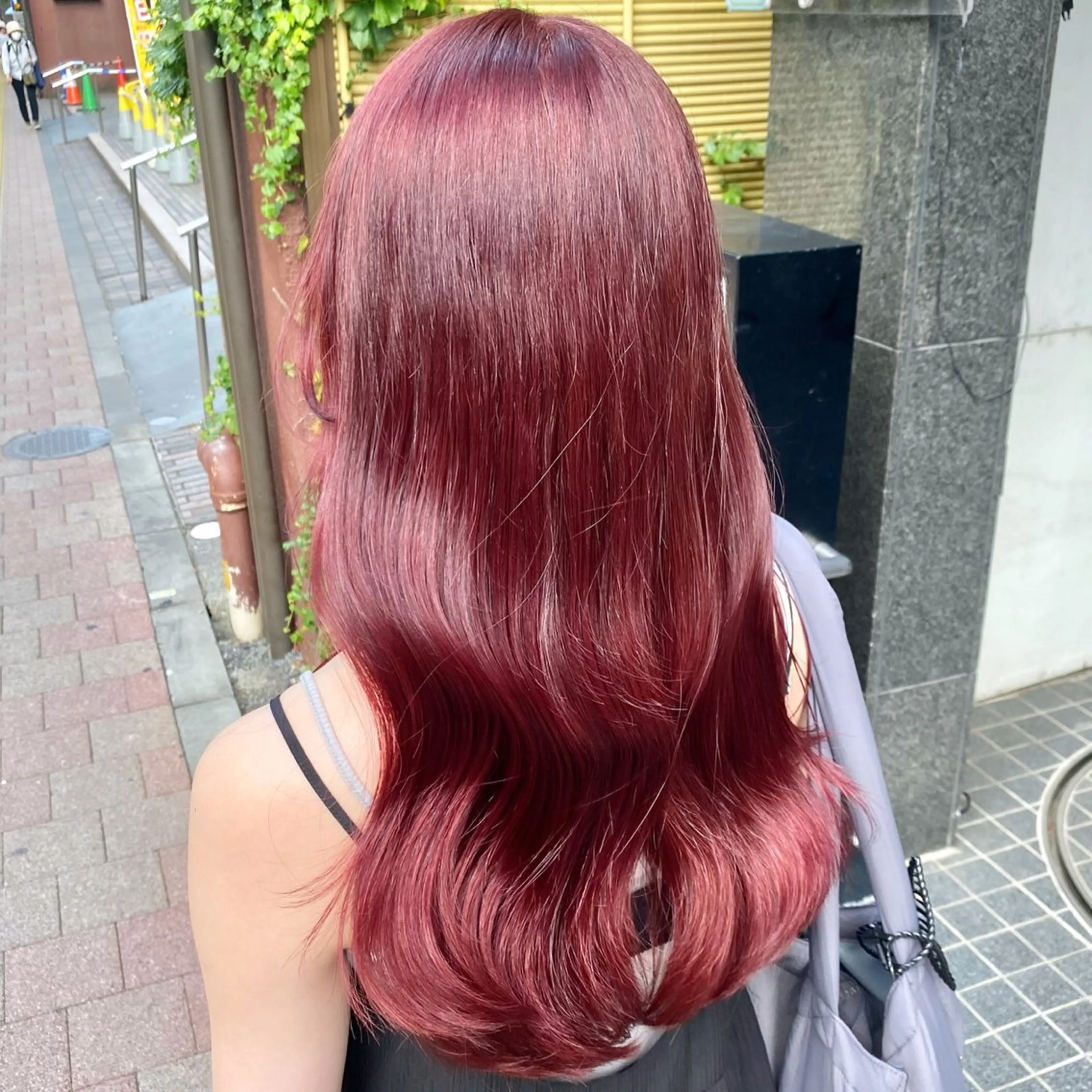 ロング カラー ブリーチ ダブルカラー ブリーチなしカラー レッドカラー カット ヘアカラー トリートメント 🖤大人可愛い⌇ 𝐑 𝐈 𝐎🖤のヘアスタイル