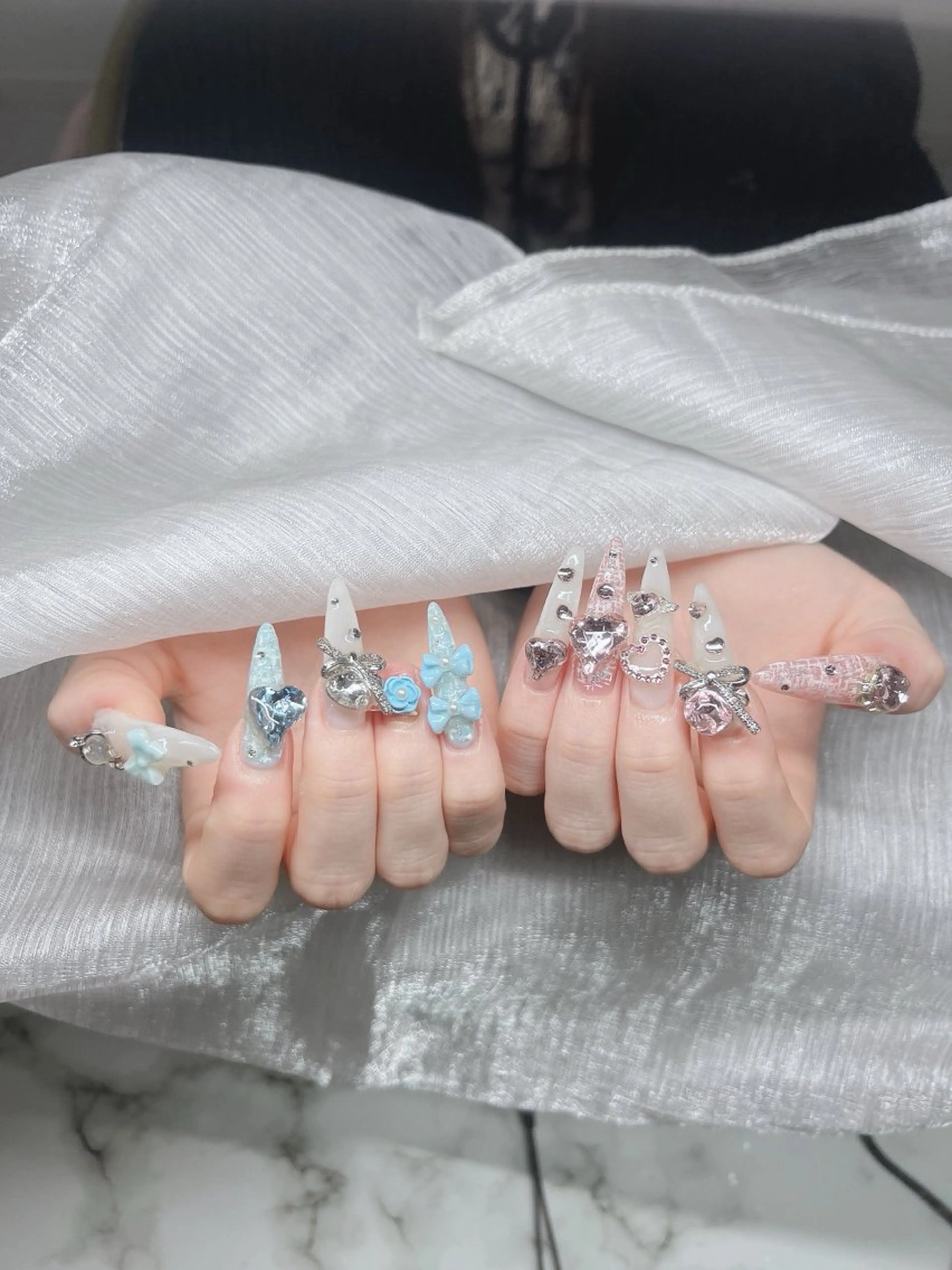 ネイル ハンドネイル Lee Nails チップ長さだし専門店のネイルデザイン