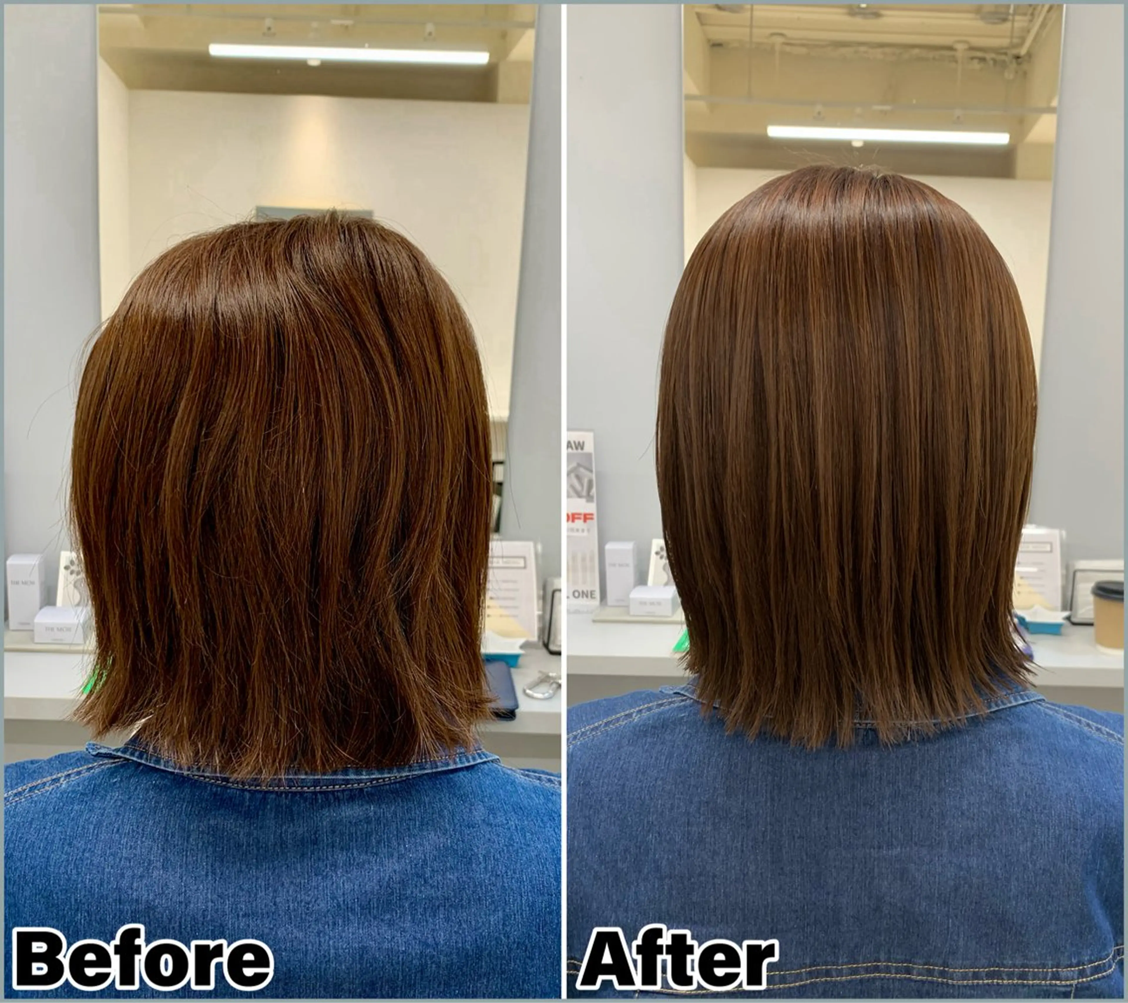 ミディアム ボブ 縮毛矯正 ideal心斎橋 ☆片山☆のヘアスタイル