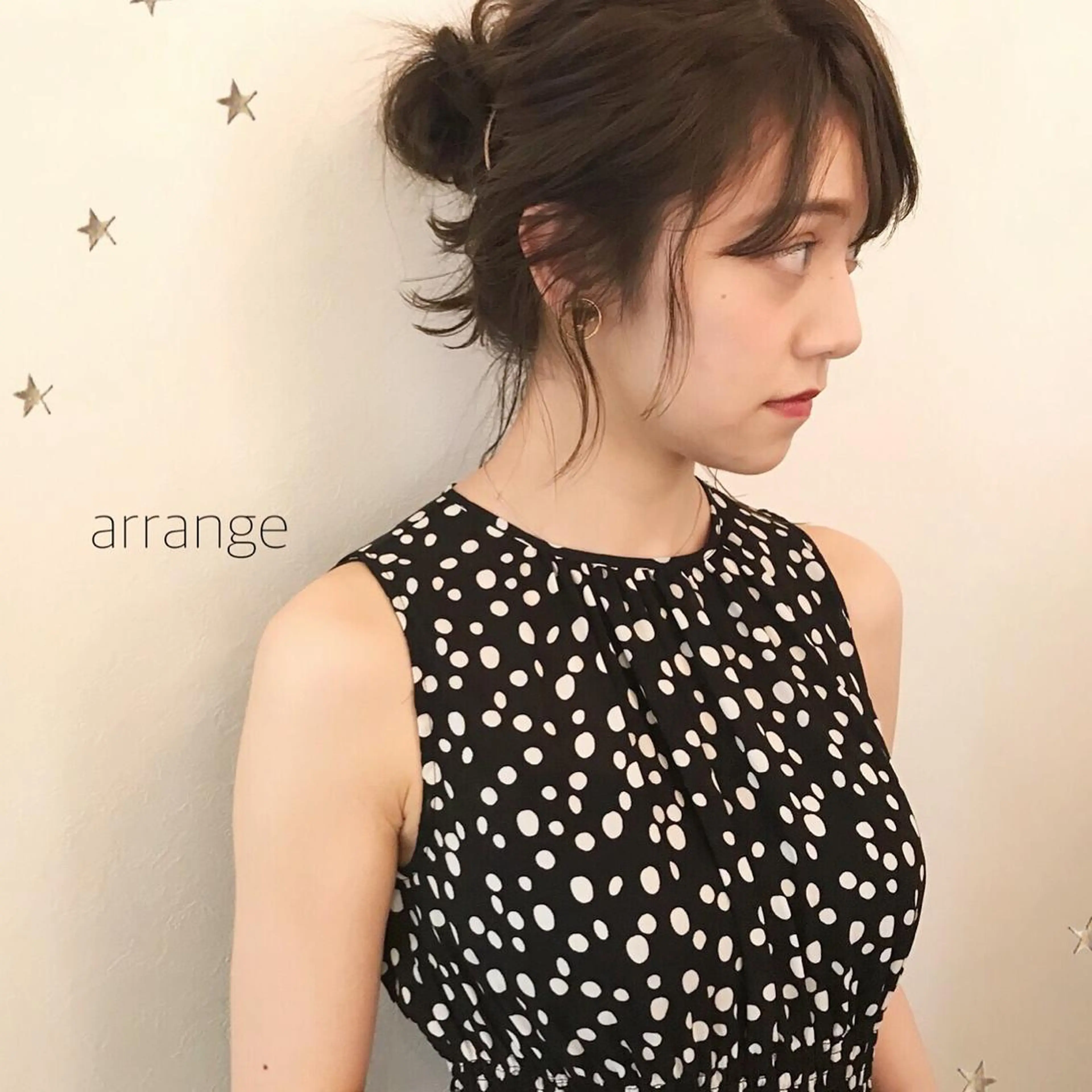 ミディアム ヘアアレンジ 市川 千夏のヘアスタイル