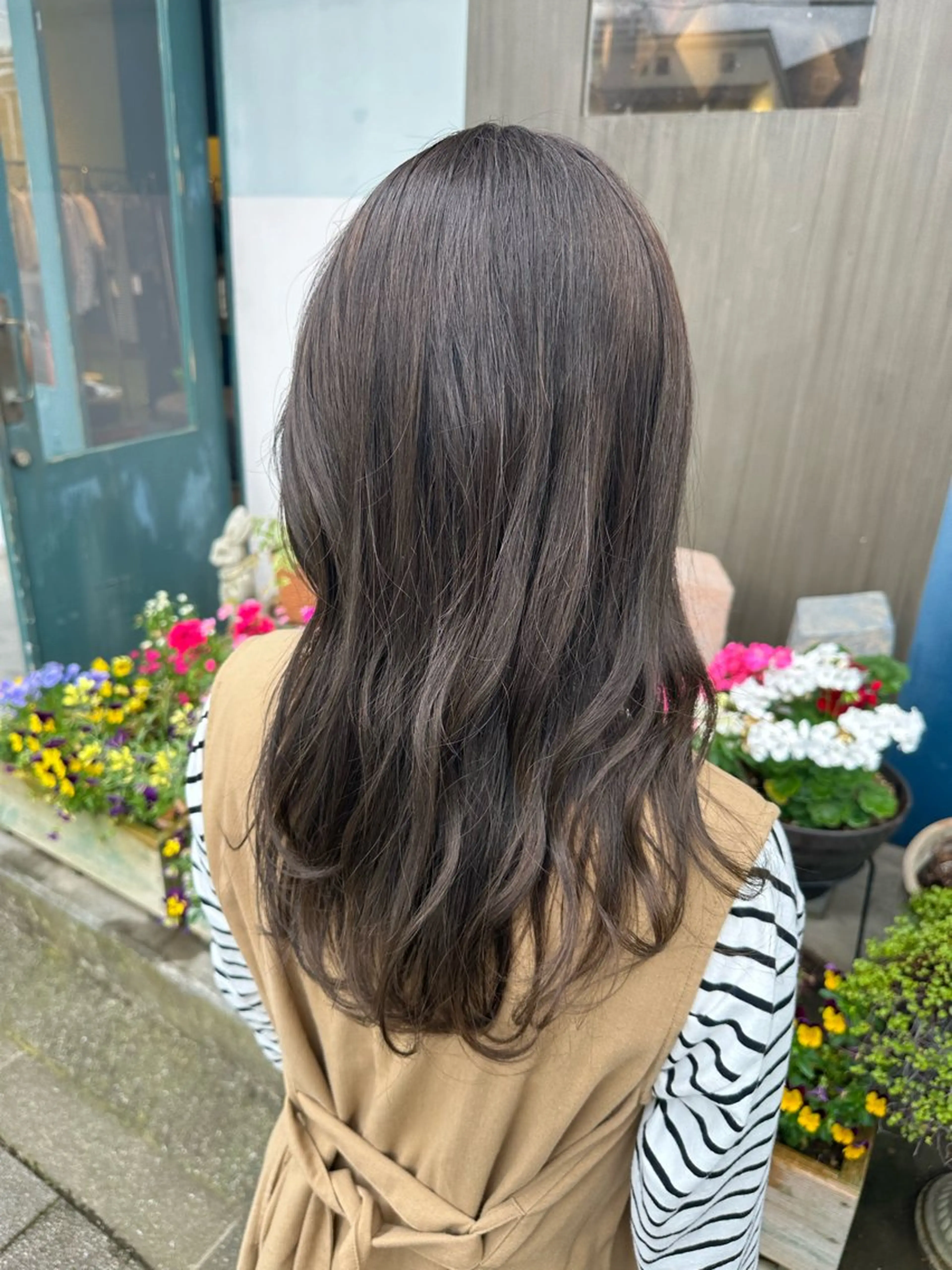 ロング カラー オリーブカラー オーガニックカラー echelle🦋 【似合わせ】さくらのヘアスタイル