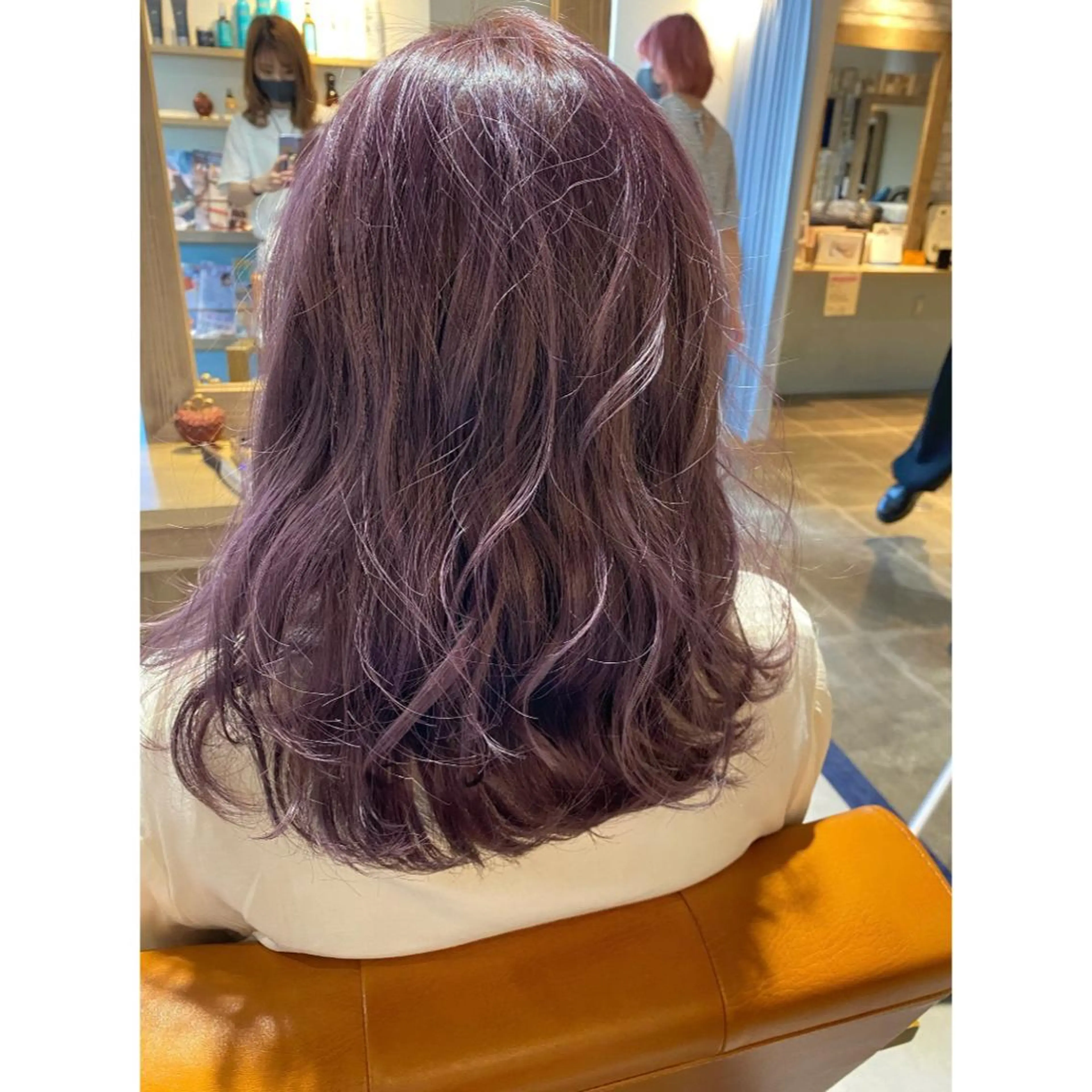 カラー ラベンダーカラー ピンクカラー ピンクラベンダー 🐻結んで可愛い hair EMI🐻のヘアスタイル