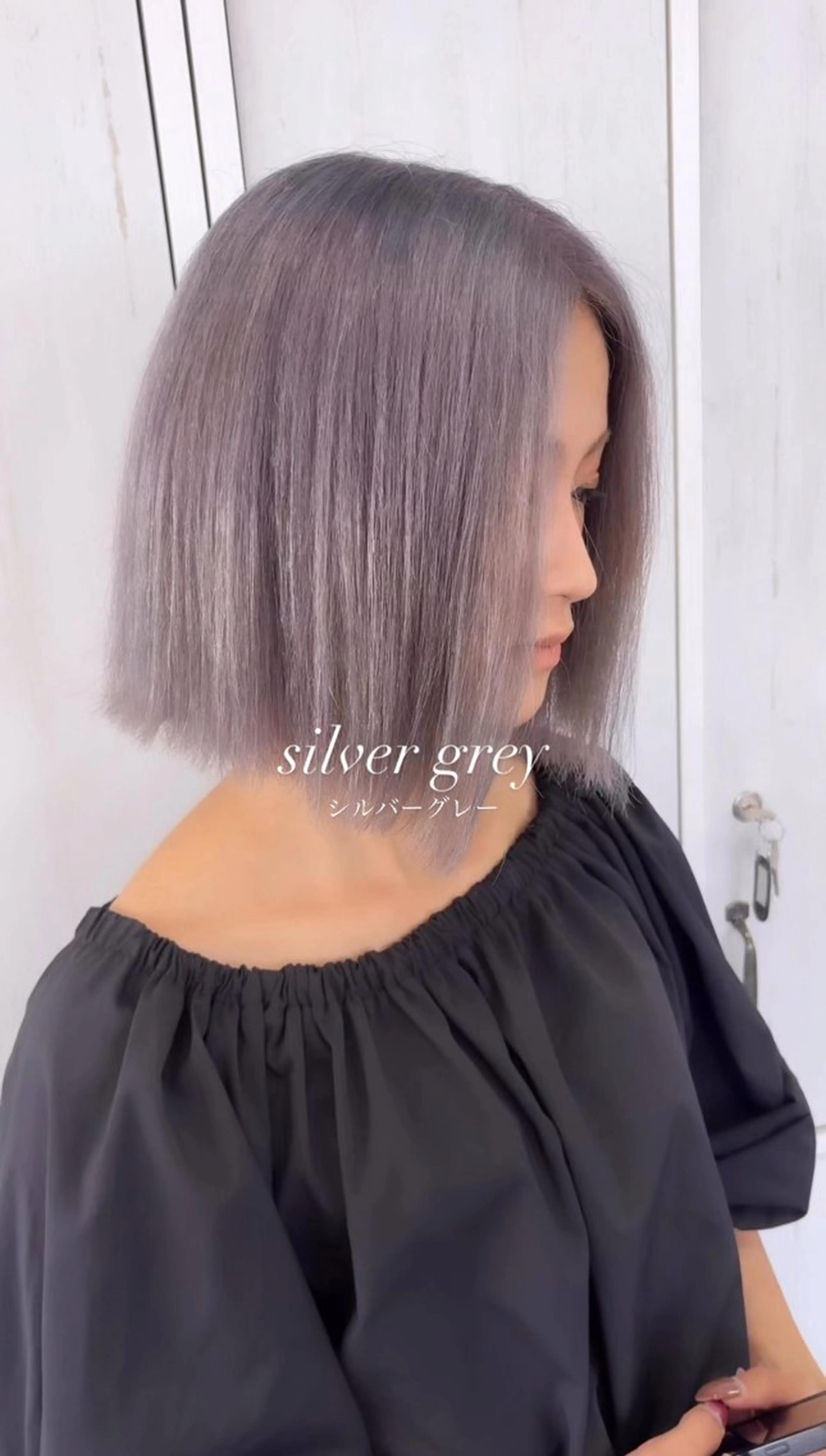 ショート カラー ブリーチ シルバー TORA【Li's /東大阪布施美容室】のヘアスタイル