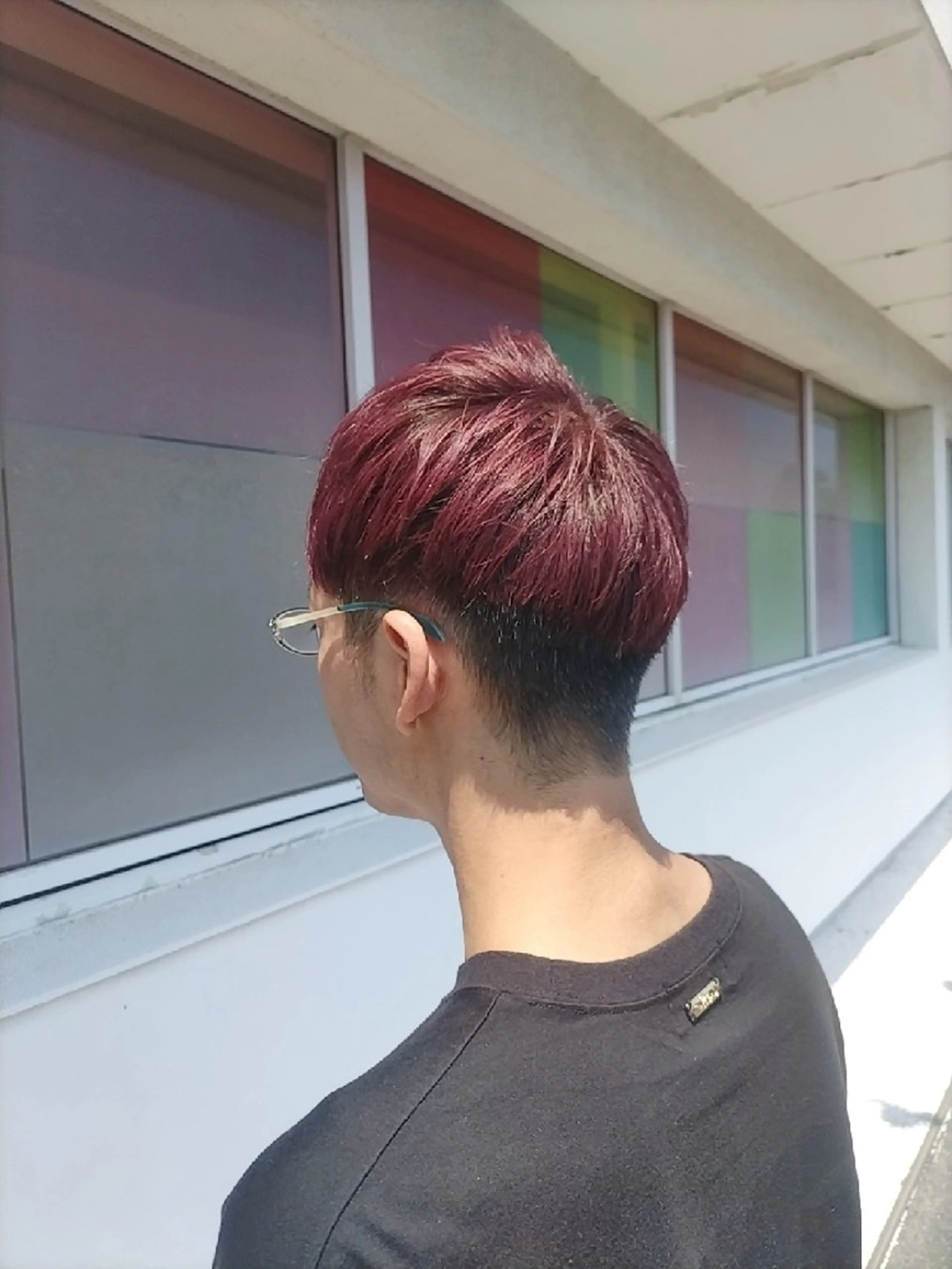 カラー レッドカラー 磯崎 美幸のヘアスタイル