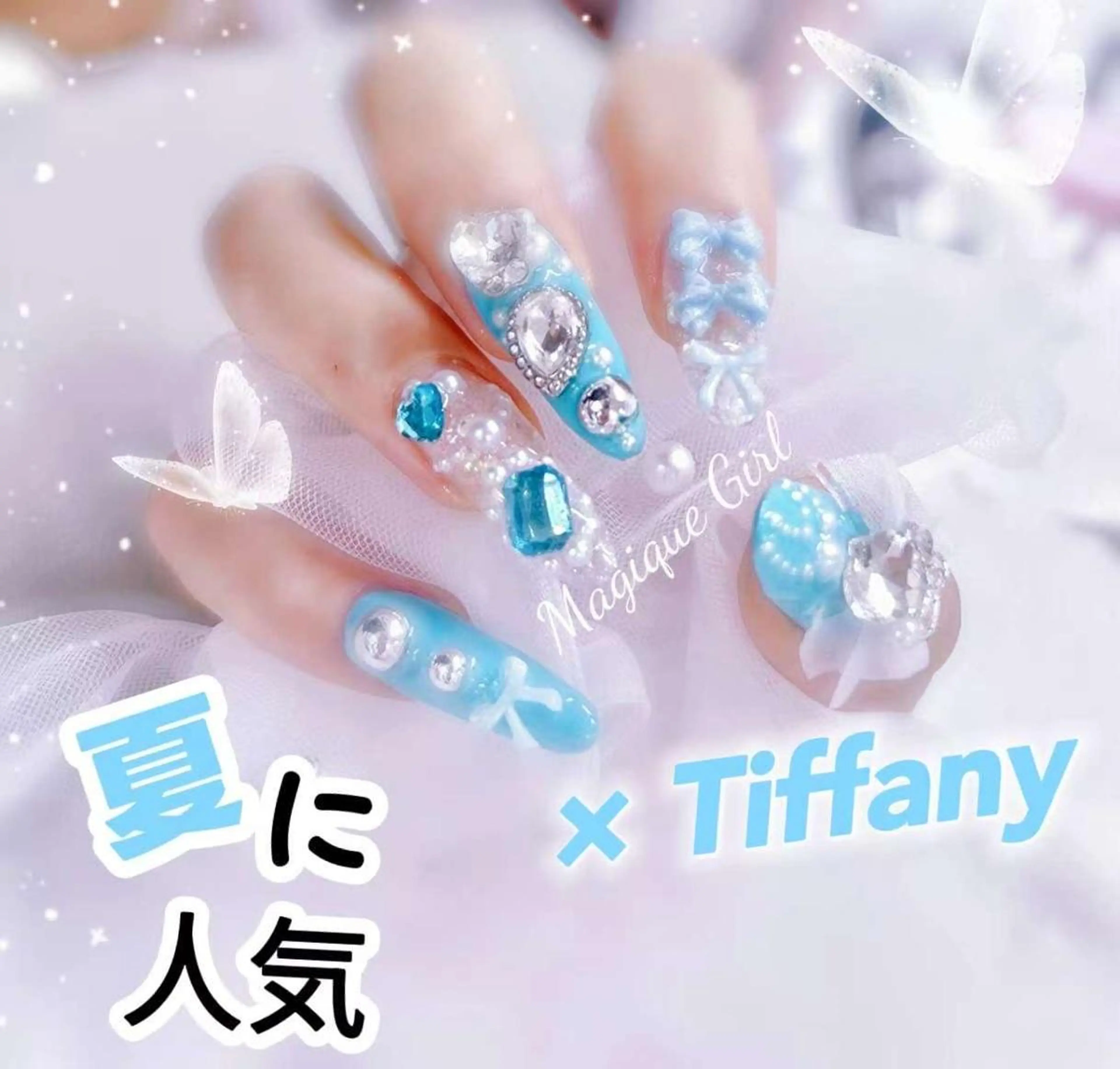 【全員チップスカルプ＋持ち込みアート10本ストーン付き】￥11000土日祝日/平日16時以降＋￥550の写真